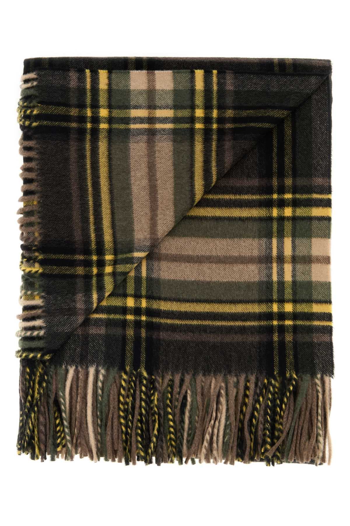Embroidered cashmere blend scarf - мініатюра 2