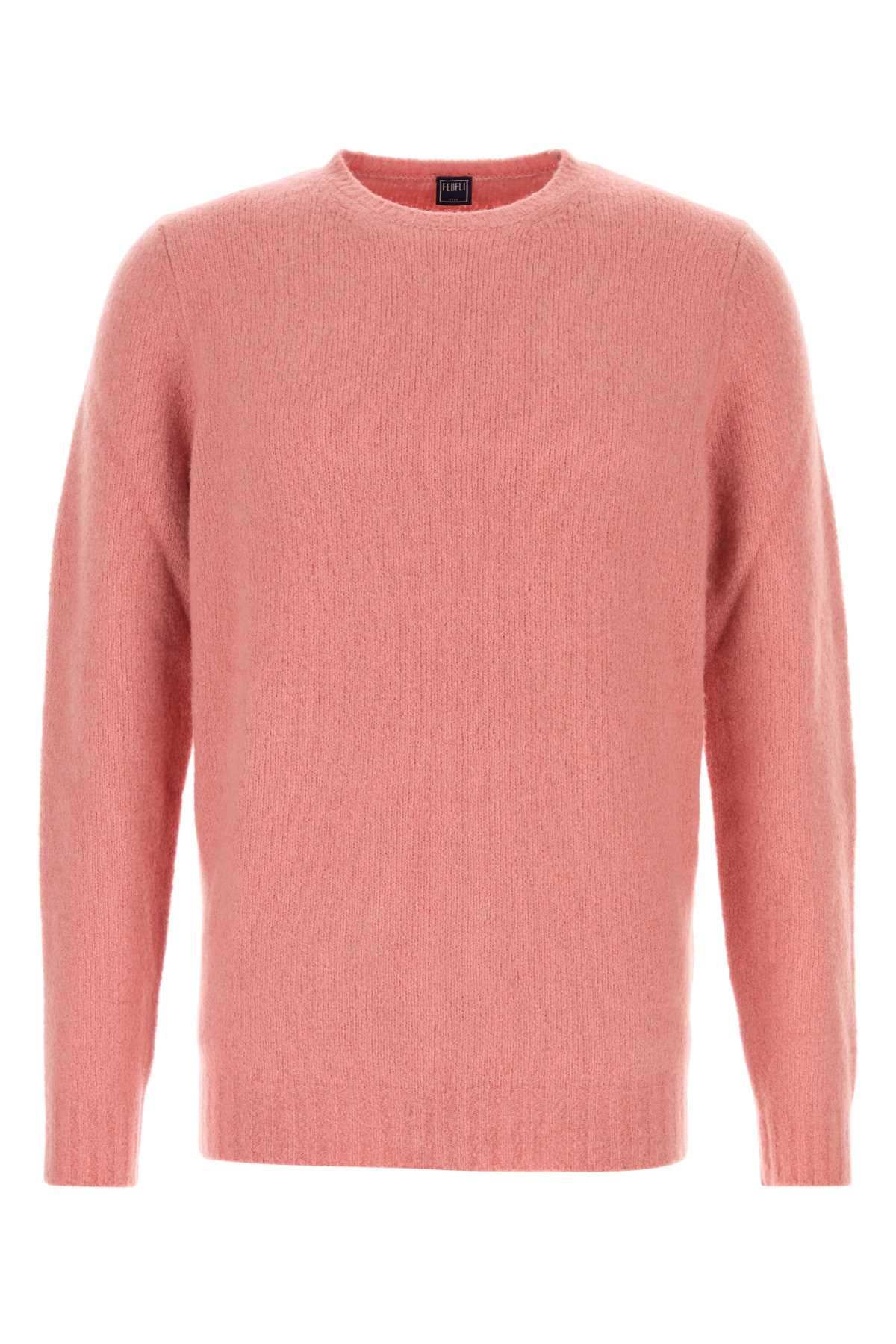 Salmon stretch wool blend sweater