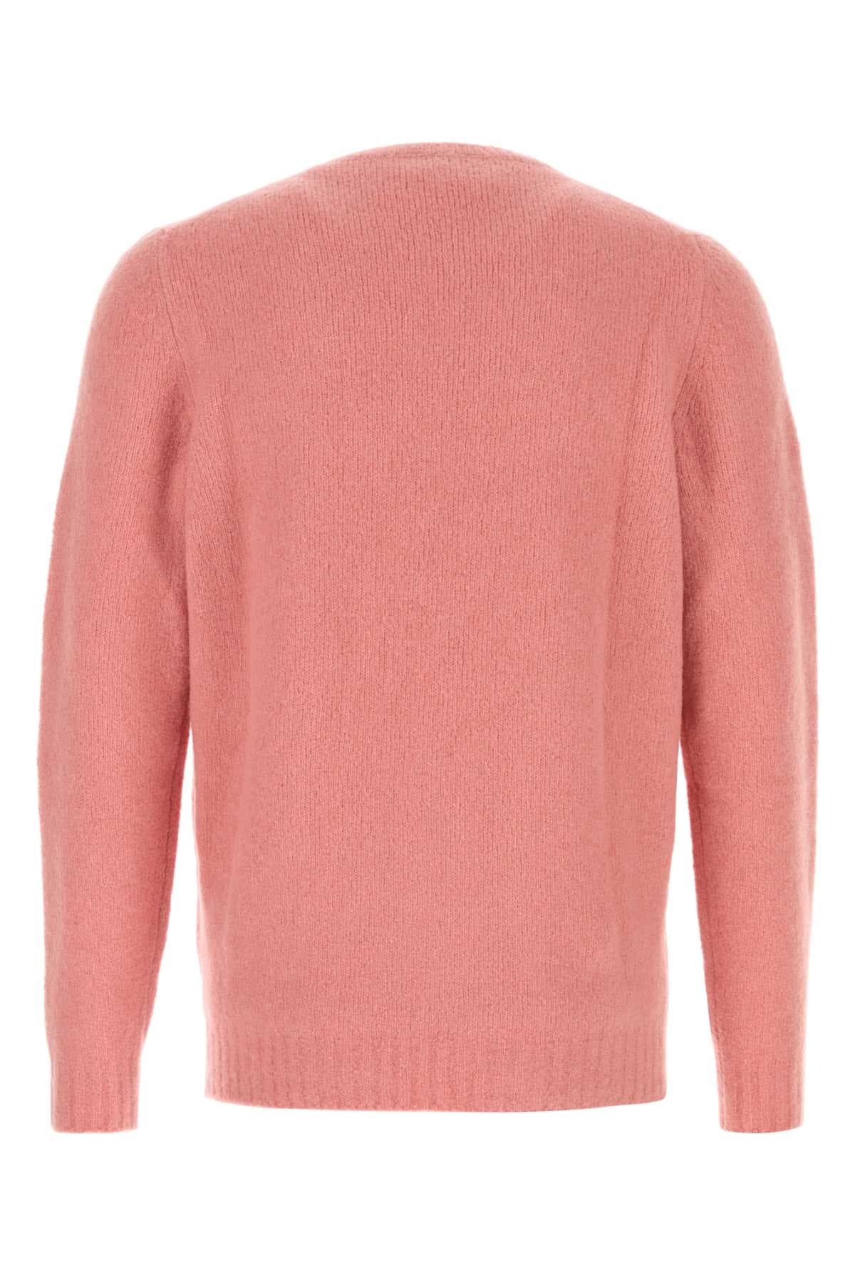 Salmon stretch wool blend sweater - мініатюра 2