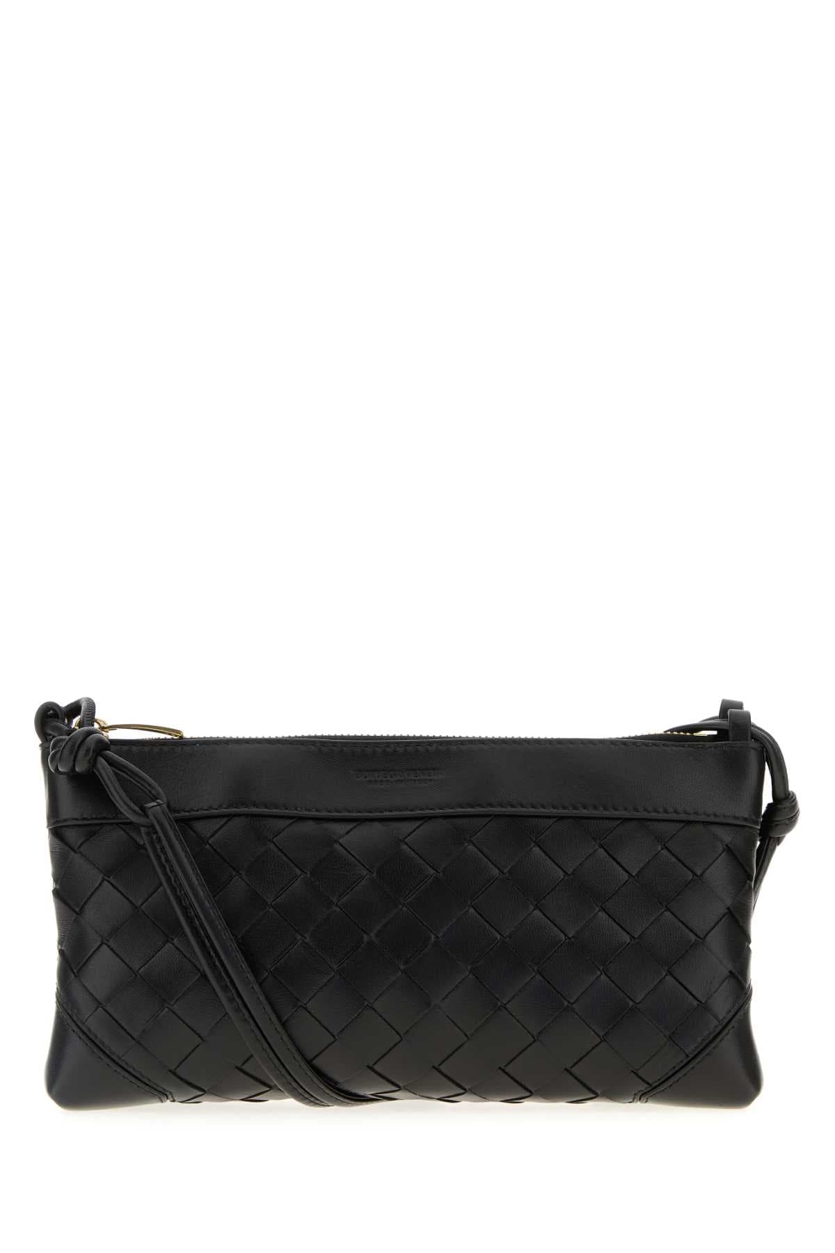 Black leather crossbody bag