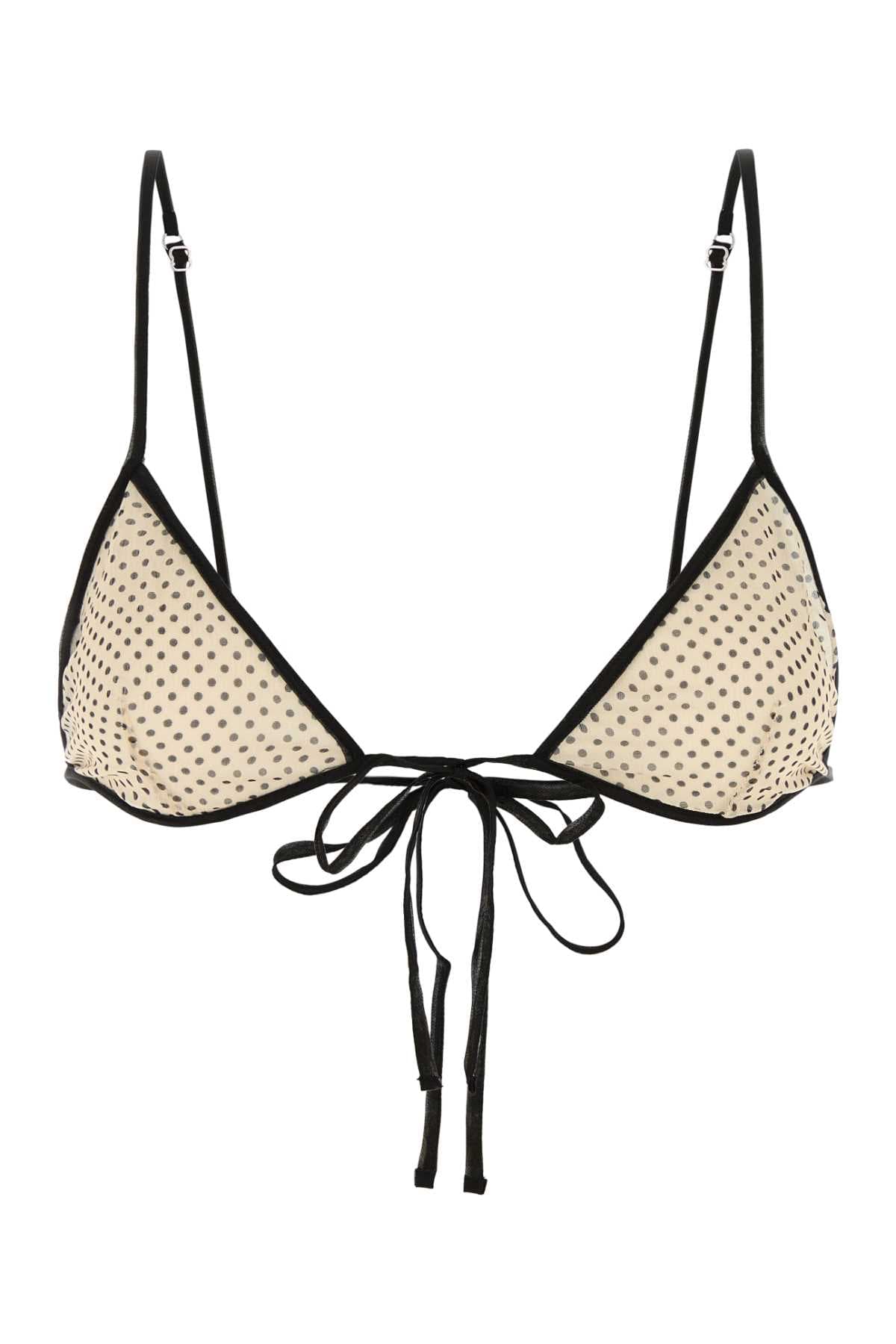 Printed chiffon bra