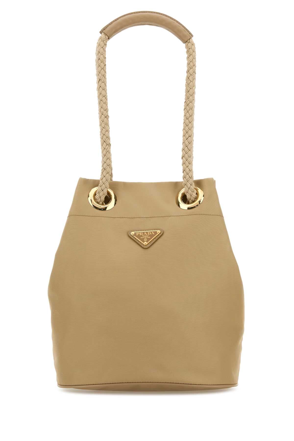 Sand Re-Nylon Prada Mariner bucket bag