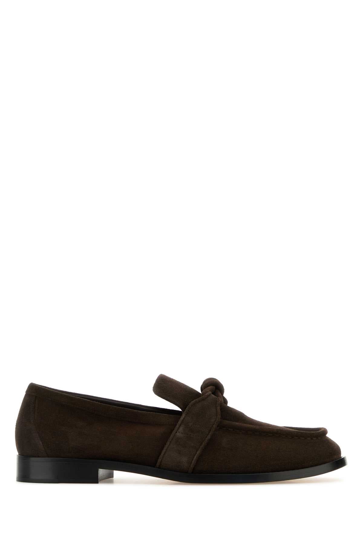 Brown suede Astaire loafers