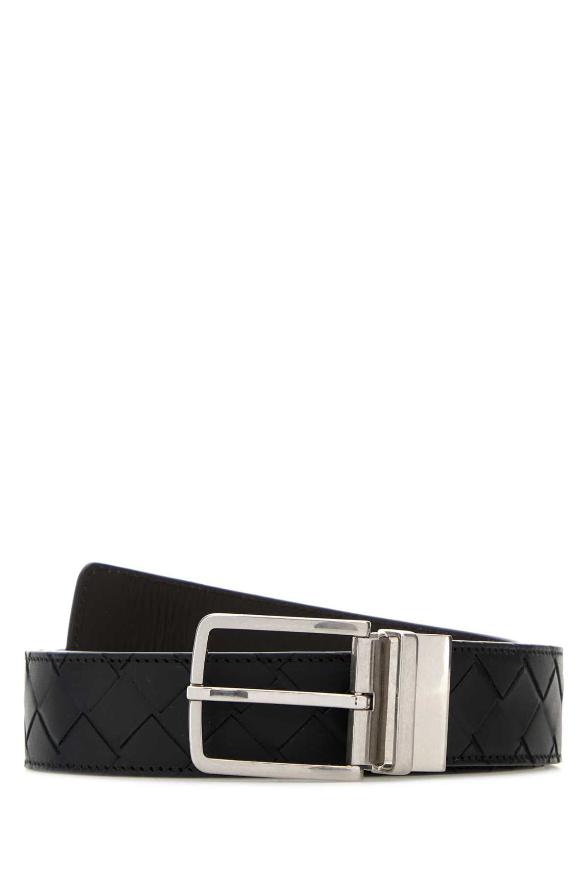 Black leather belt