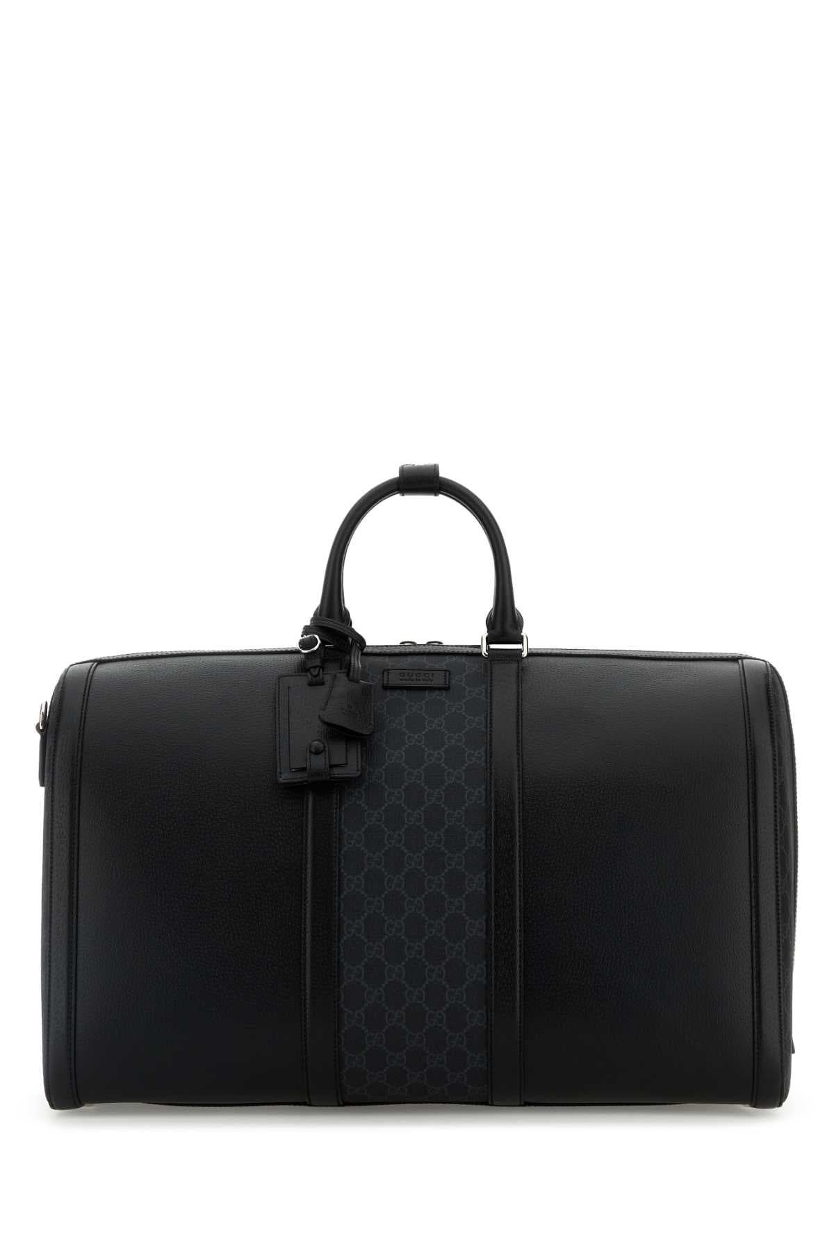Black canvas travel bag