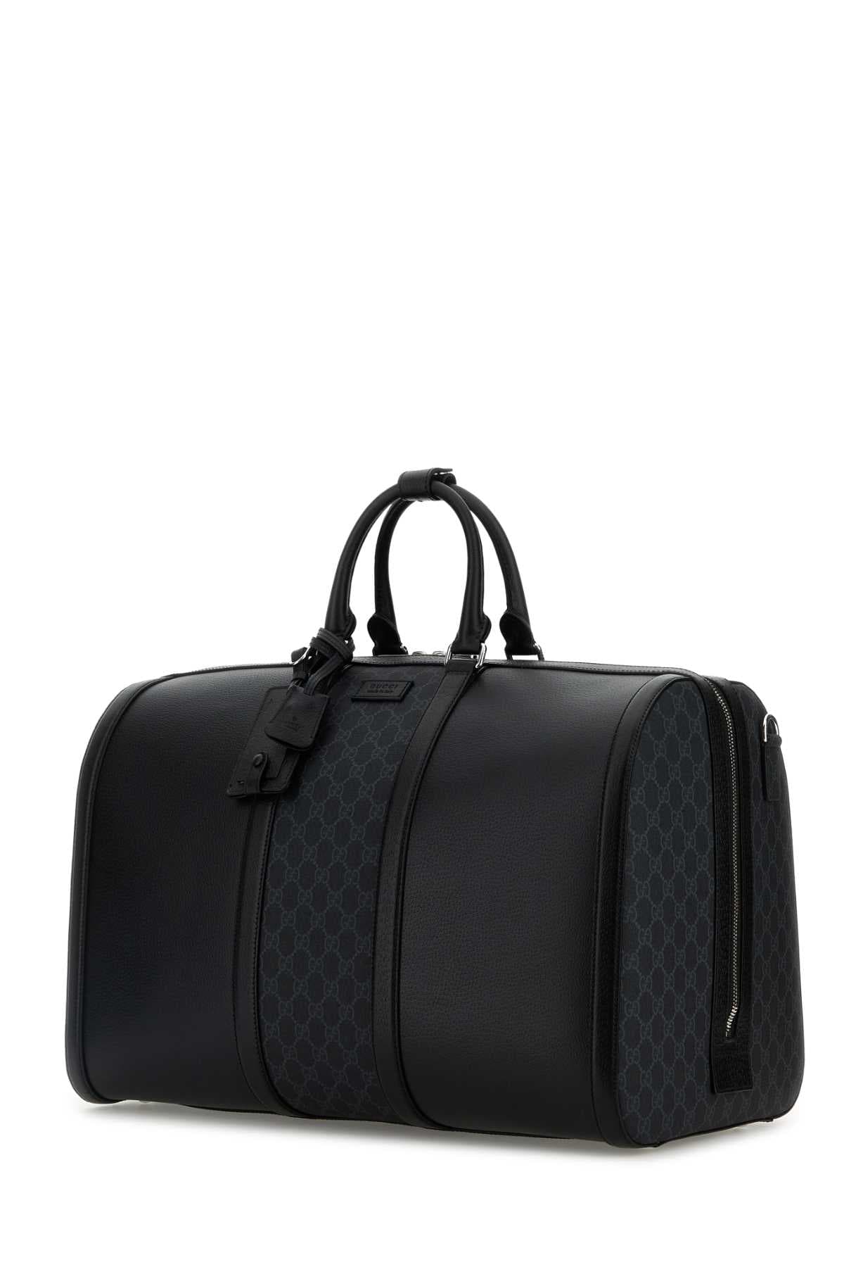 Black canvas travel bag - мініатюра 2