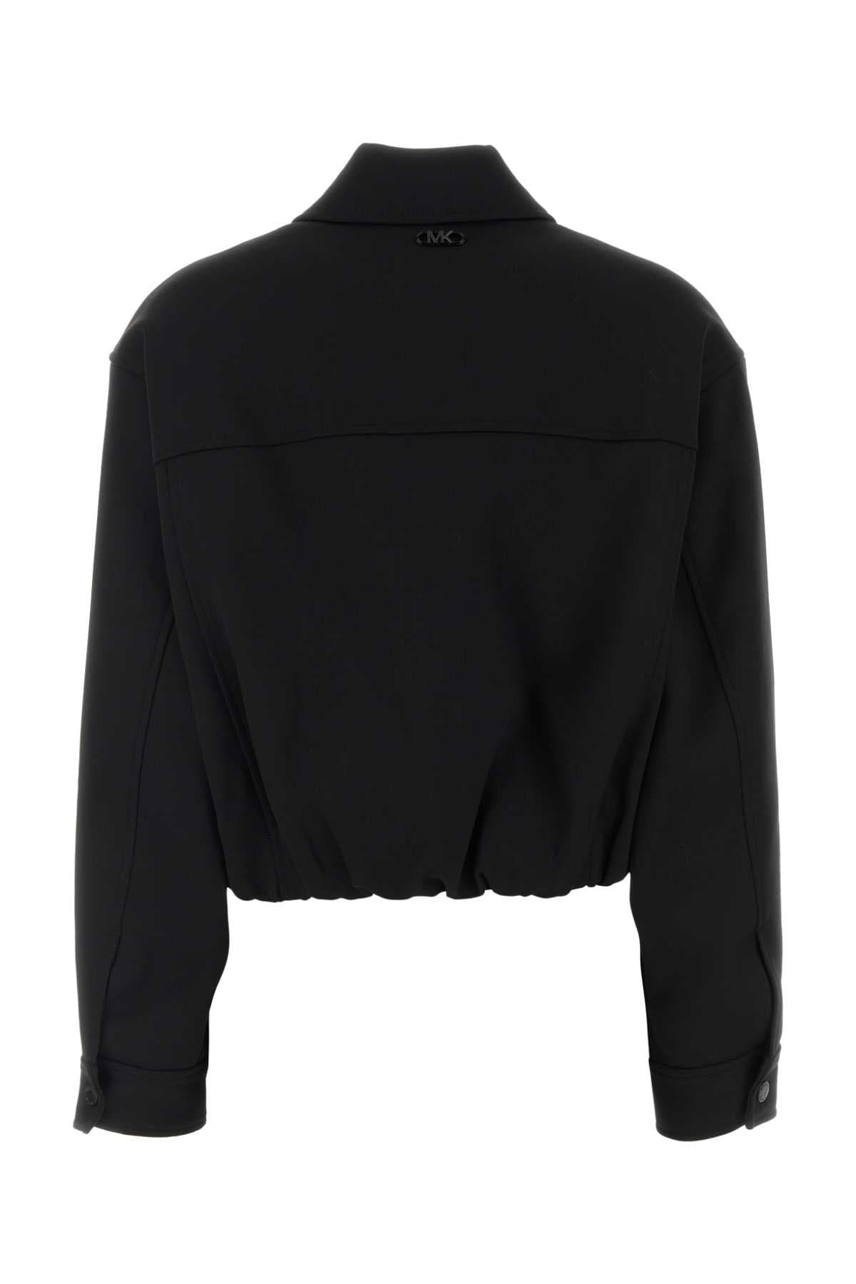 Black twill bomber jacket - мініатюра 2