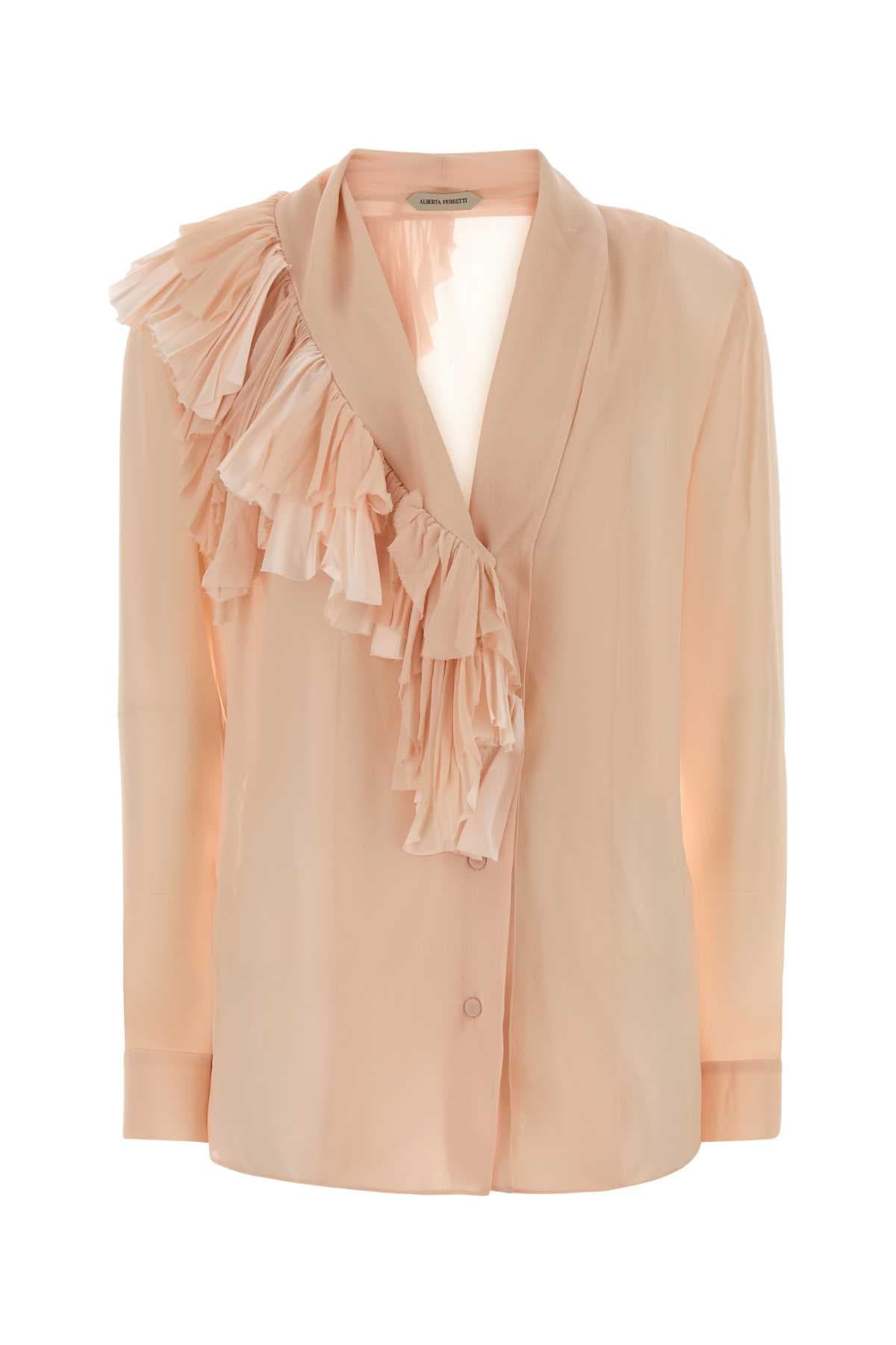 Light pink silk shirt