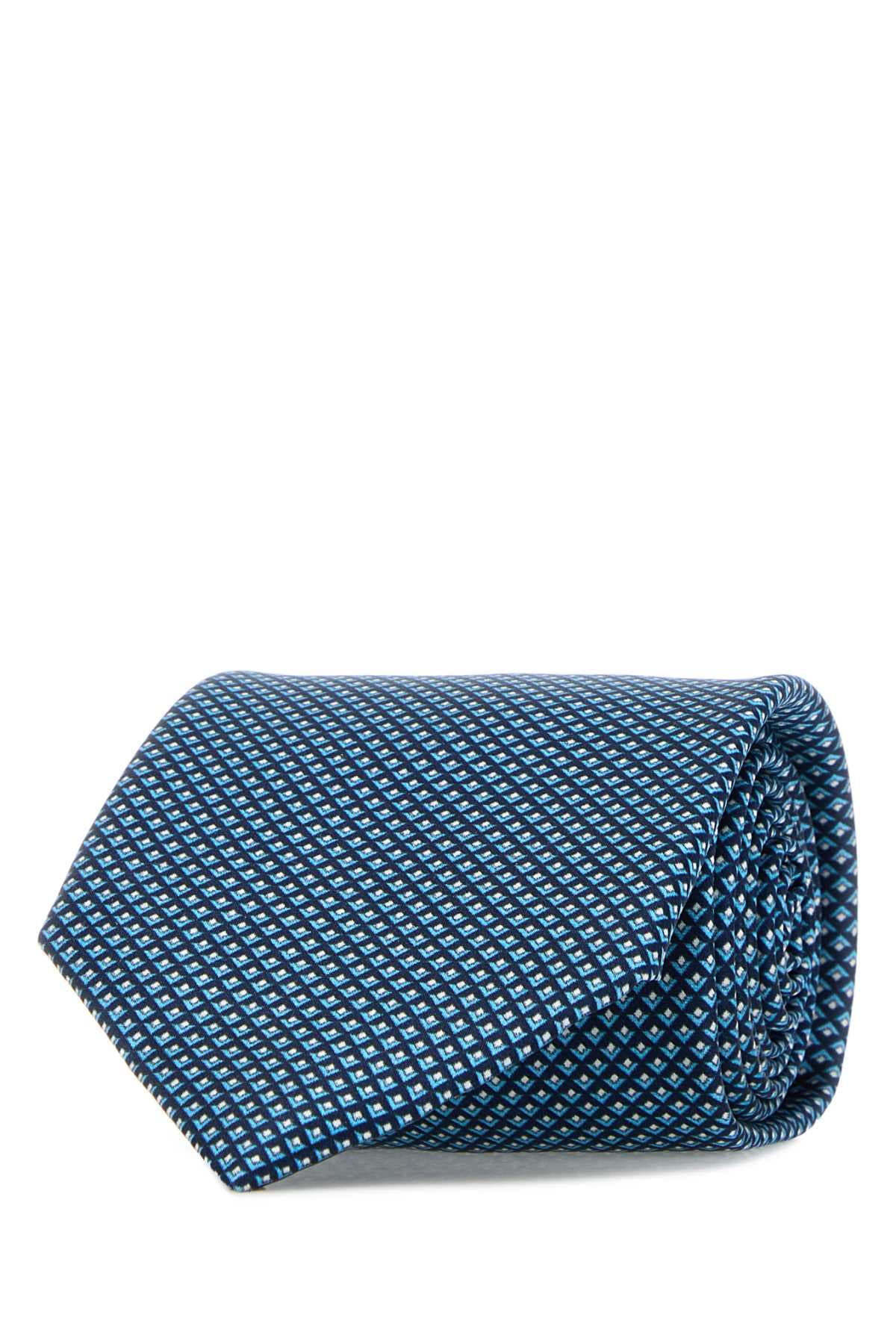 Printed silk tie