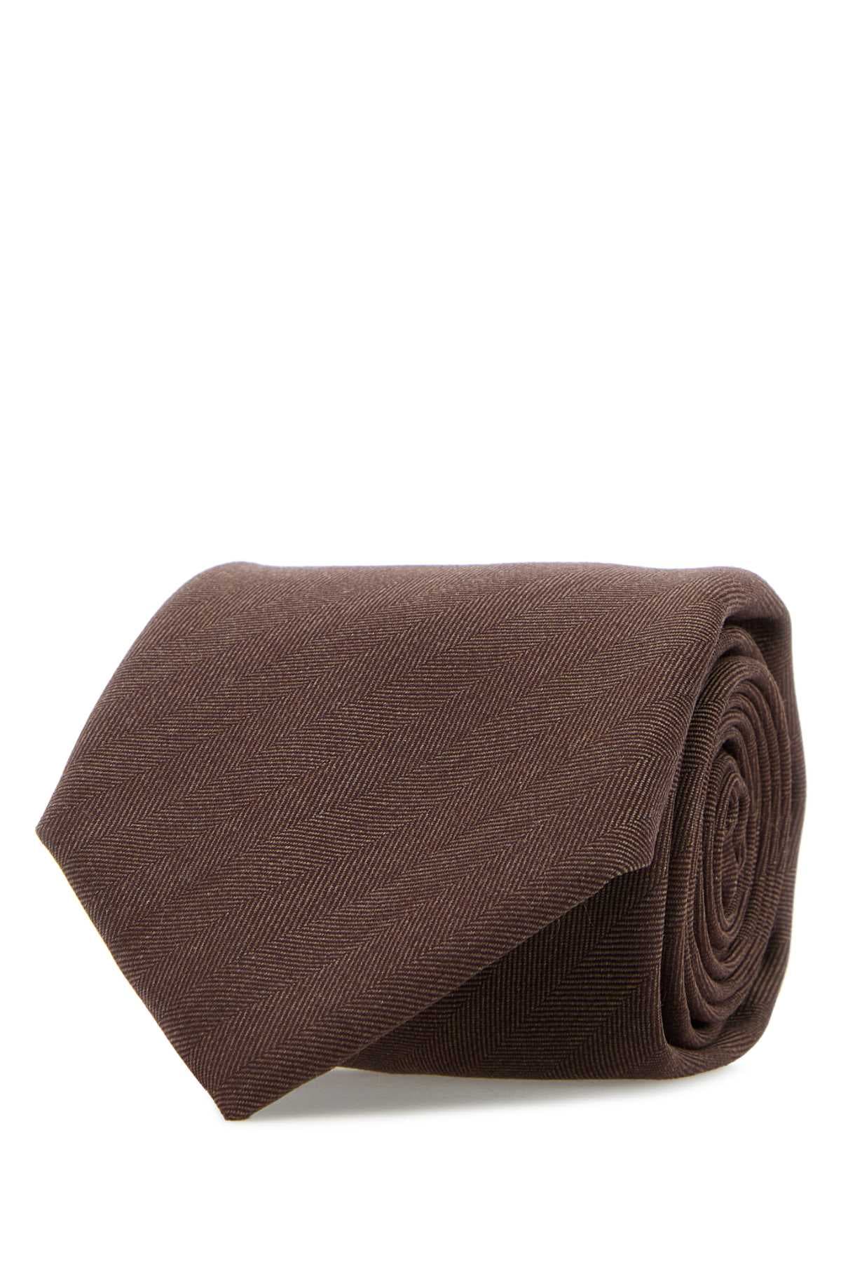 Brown wool tie