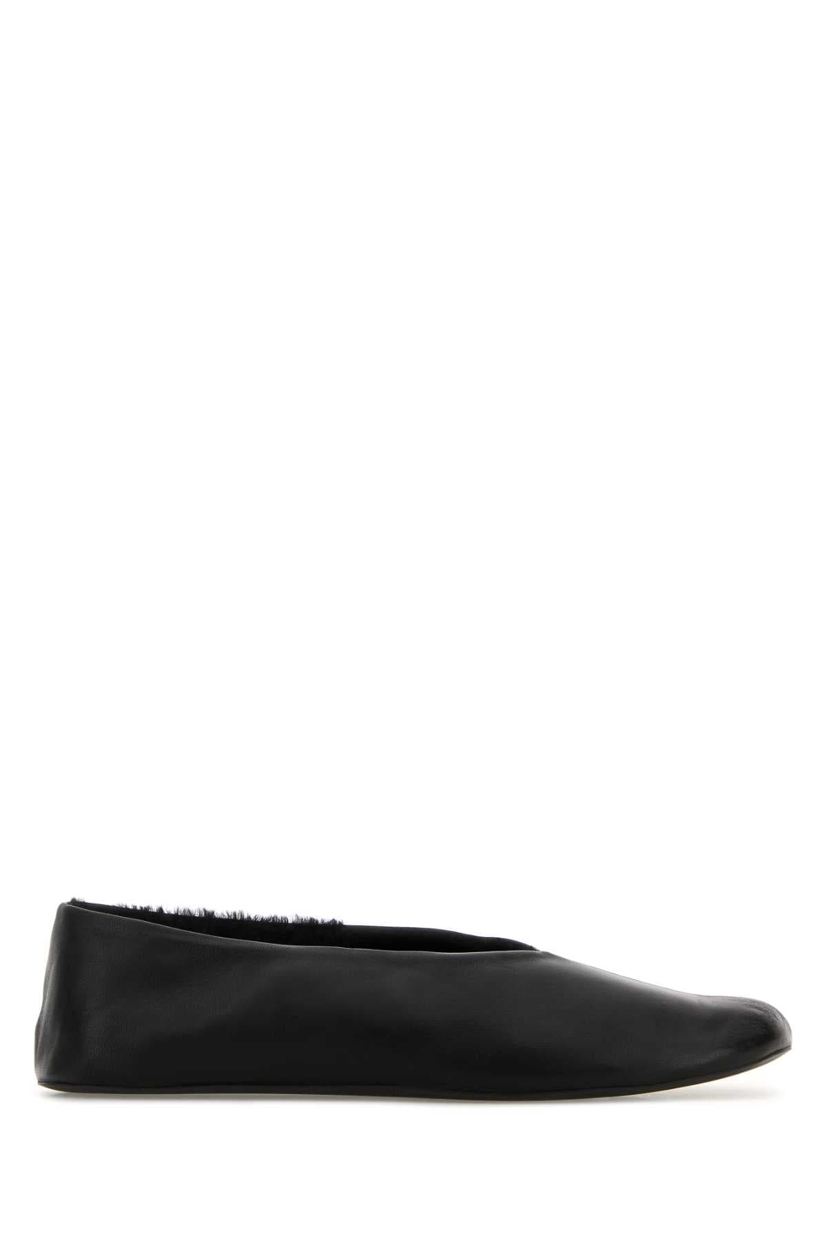 Black leather Stella ballerinas