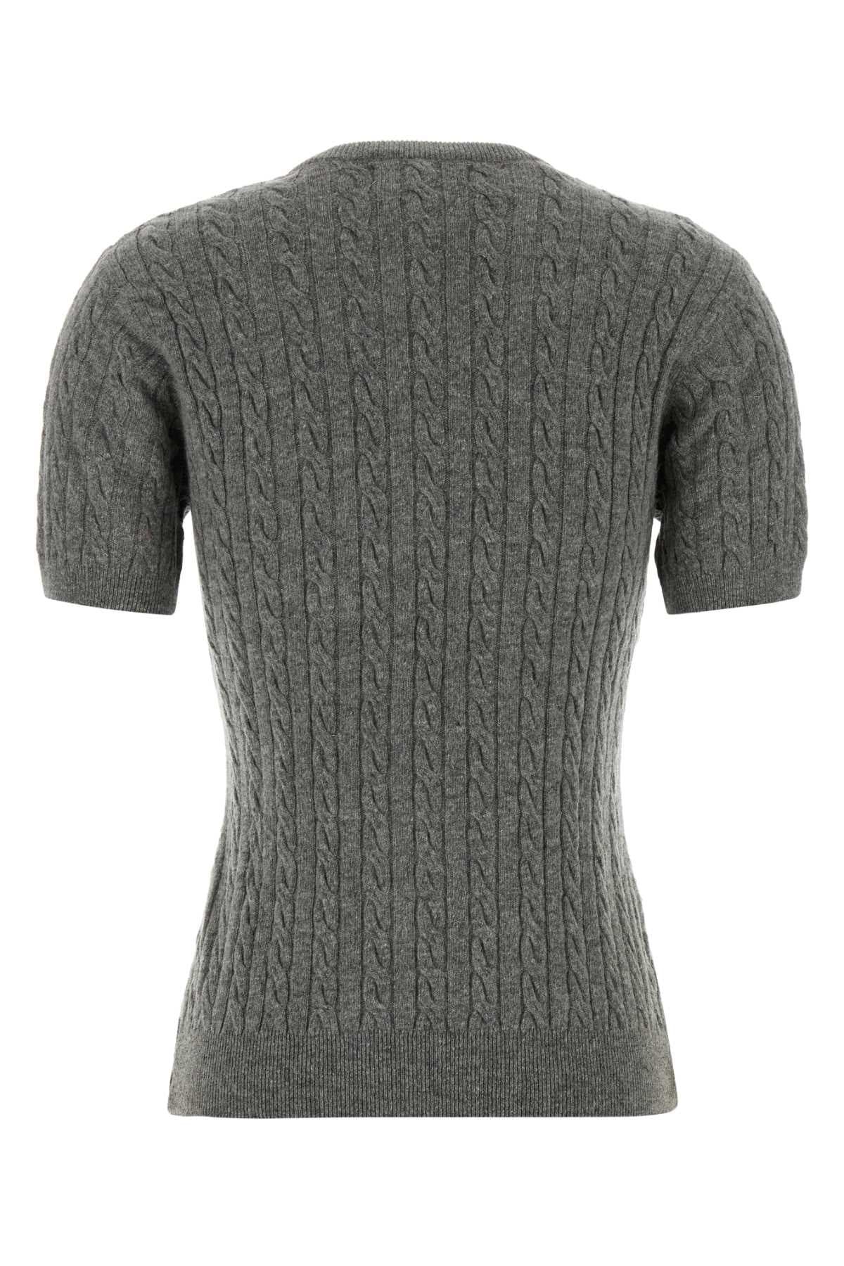 Grey wool blend Rina sweater - мініатюра 2