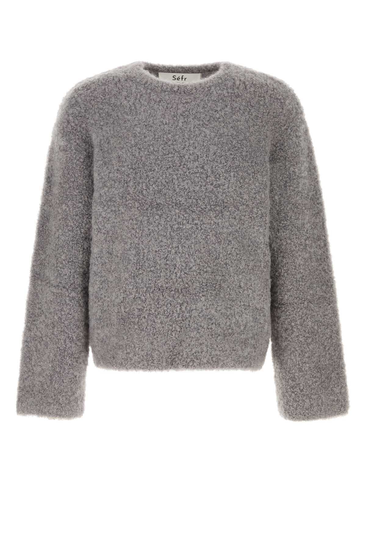 Grey stretch mohair blend Jermaine sweater