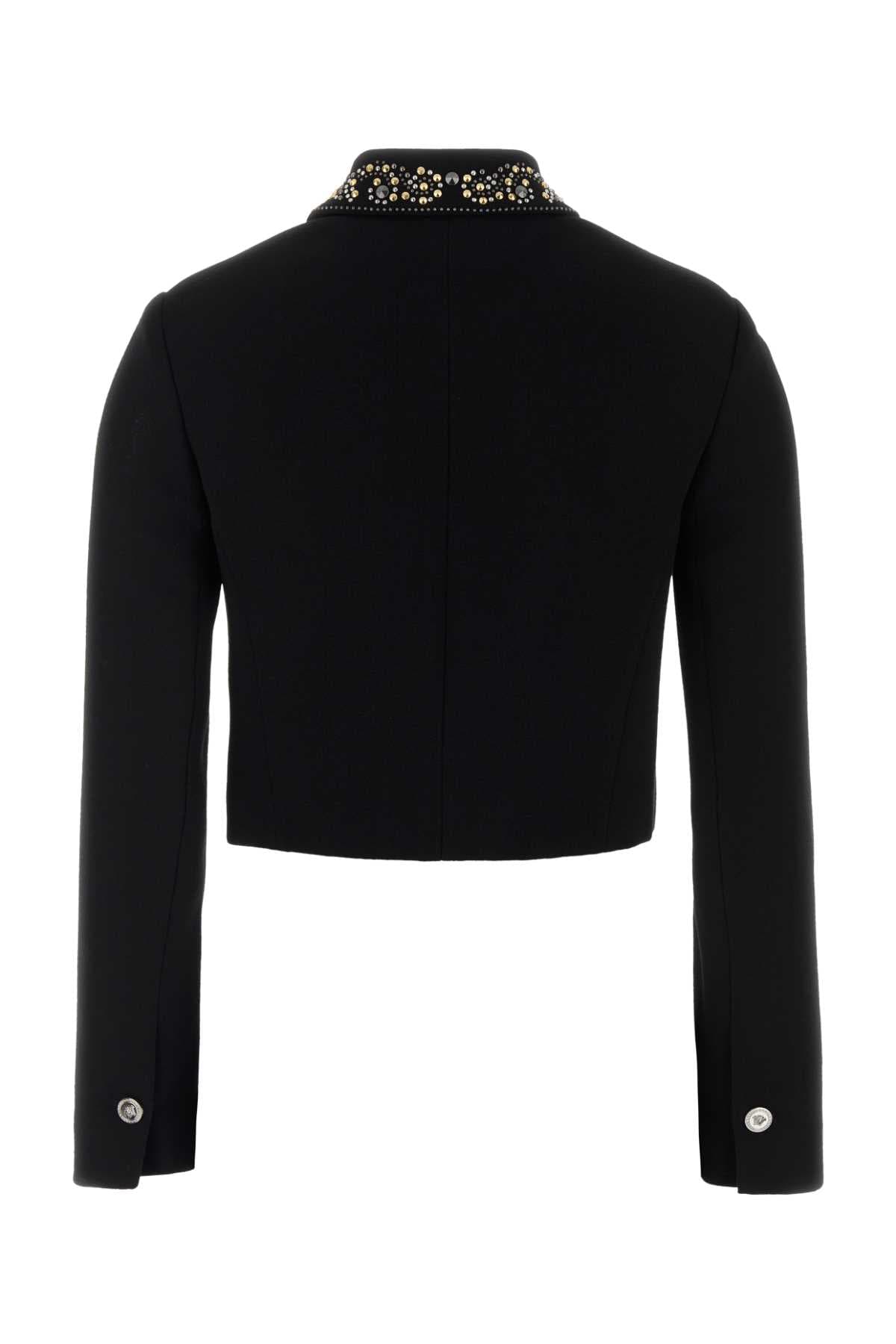 Black wool blazer - мініатюра 2