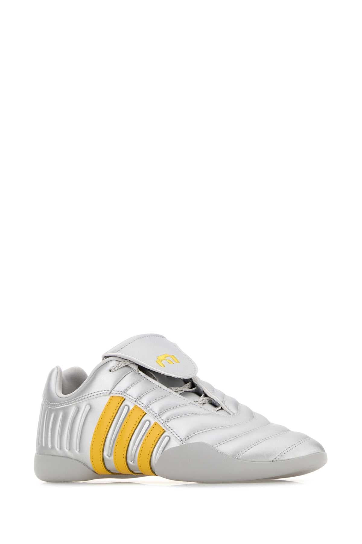 Silver synthetic leather Adidas by Miaou sneakers - мініатюра 2