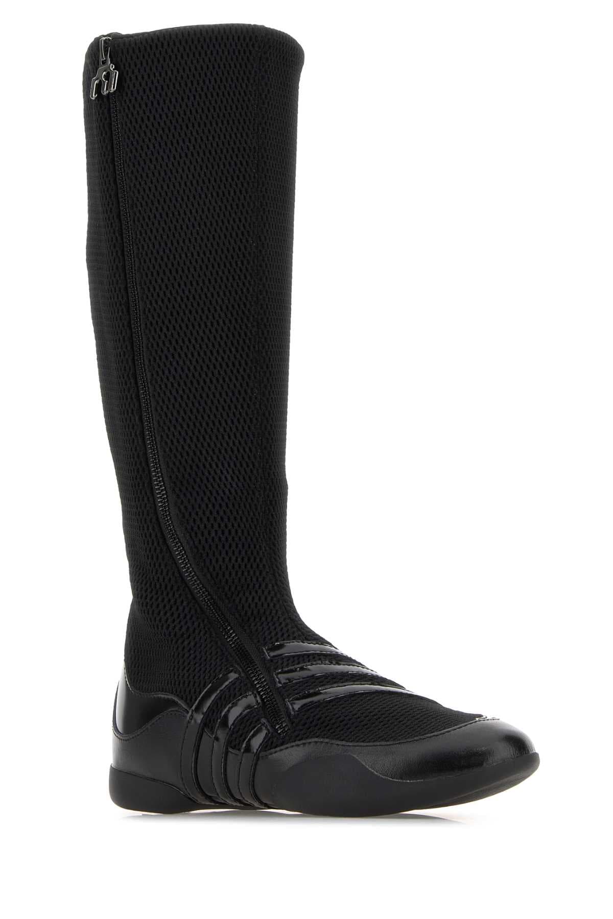 Black mesh and leather Adidas by Miaou boots - мініатюра 2