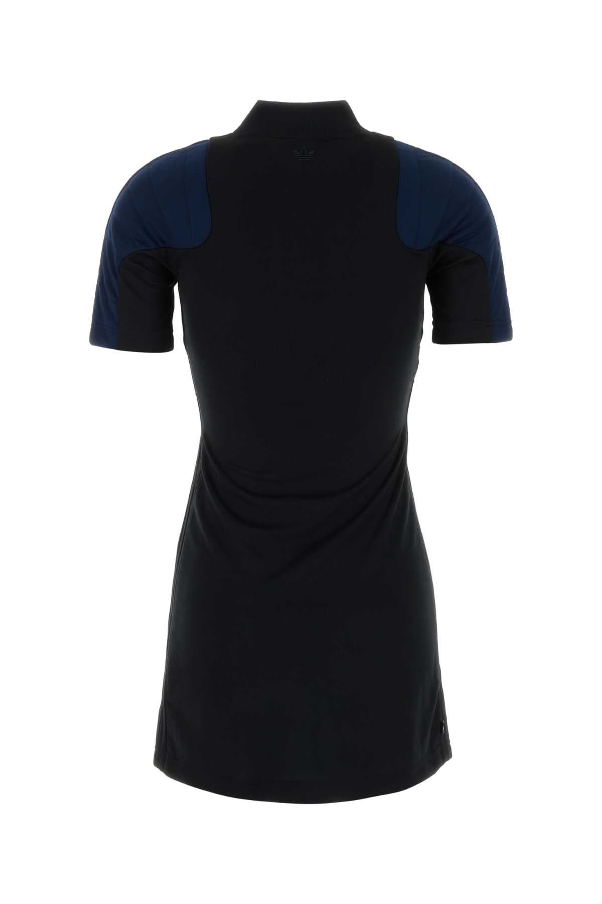 Black polyester Adidas by Miaou mini dress - мініатюра 2
