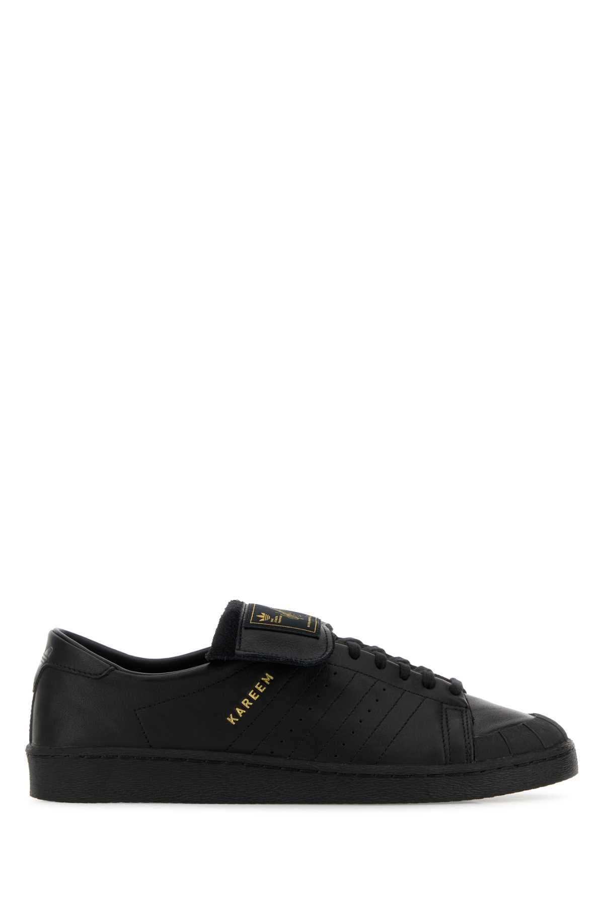 Black leather Adidas by Willy Chavarria Jabbar sneakers