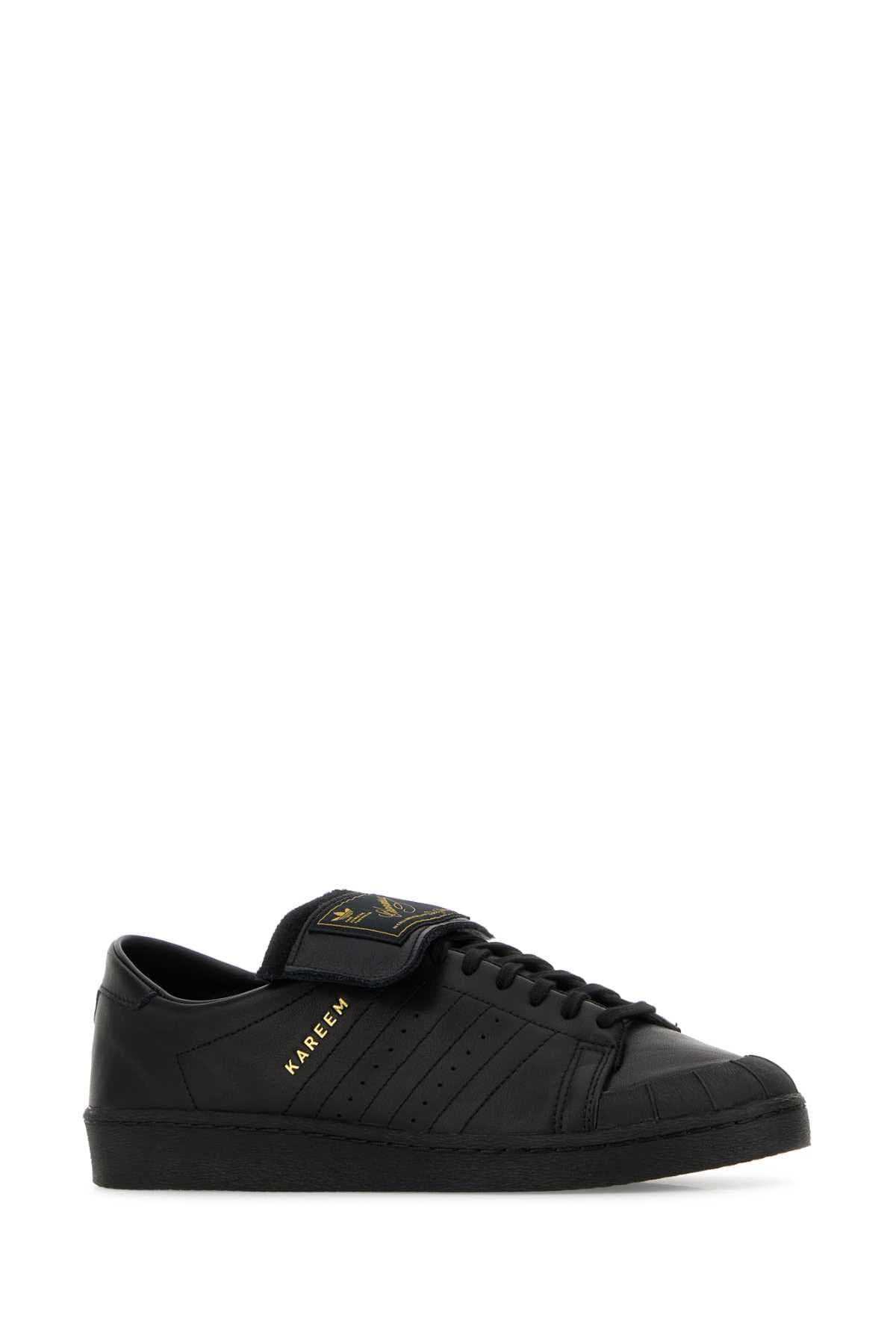 Black leather Adidas by Willy Chavarria Jabbar sneakers - мініатюра 2