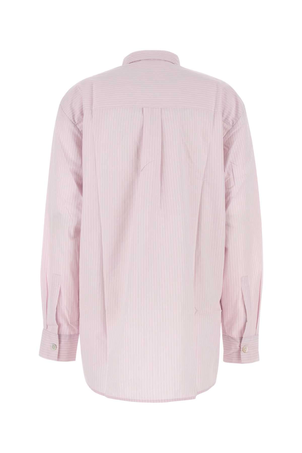 Embroidered poplin oversize pyjama shirt - мініатюра 2
