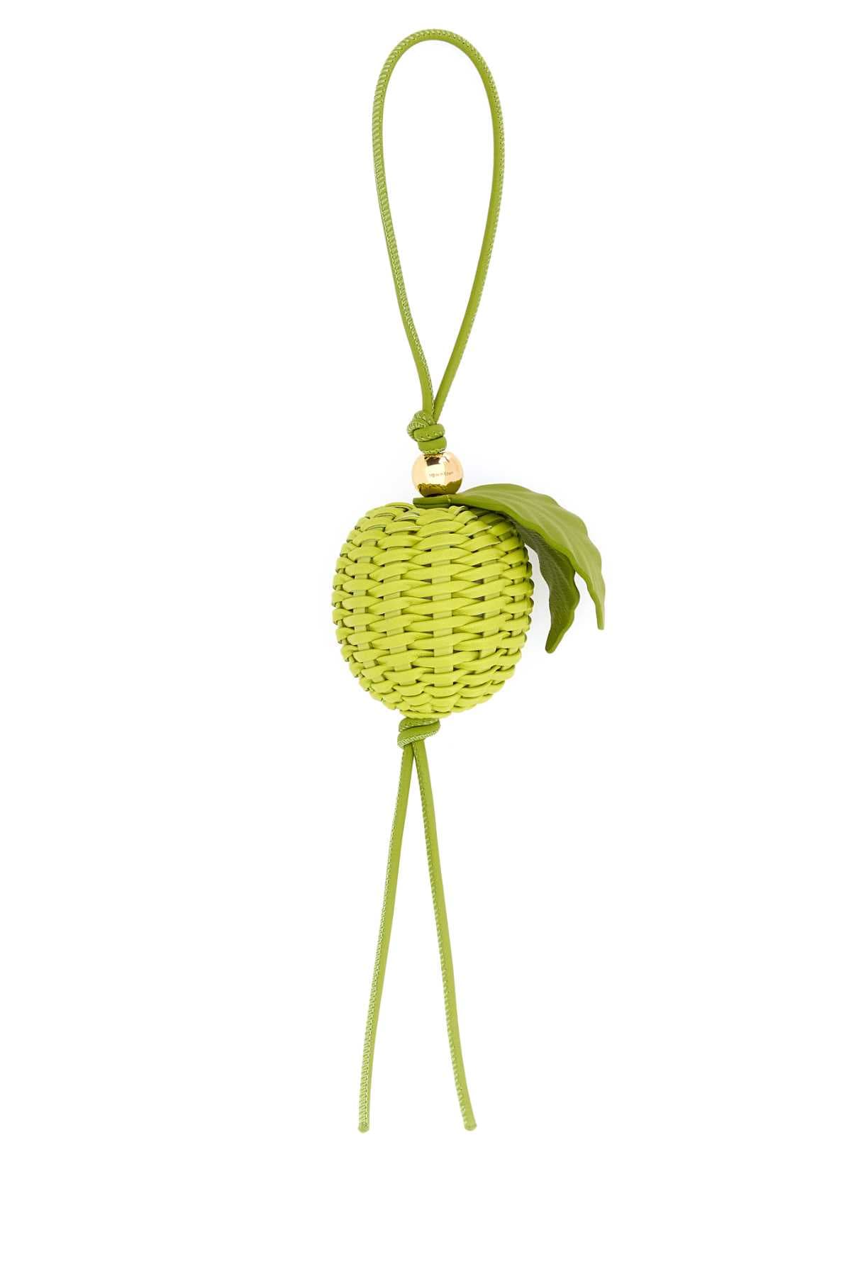 Green leather Apple charm - мініатюра 2