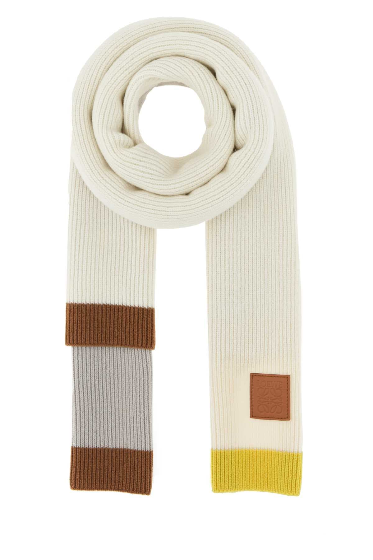 Two-tone wool scarf