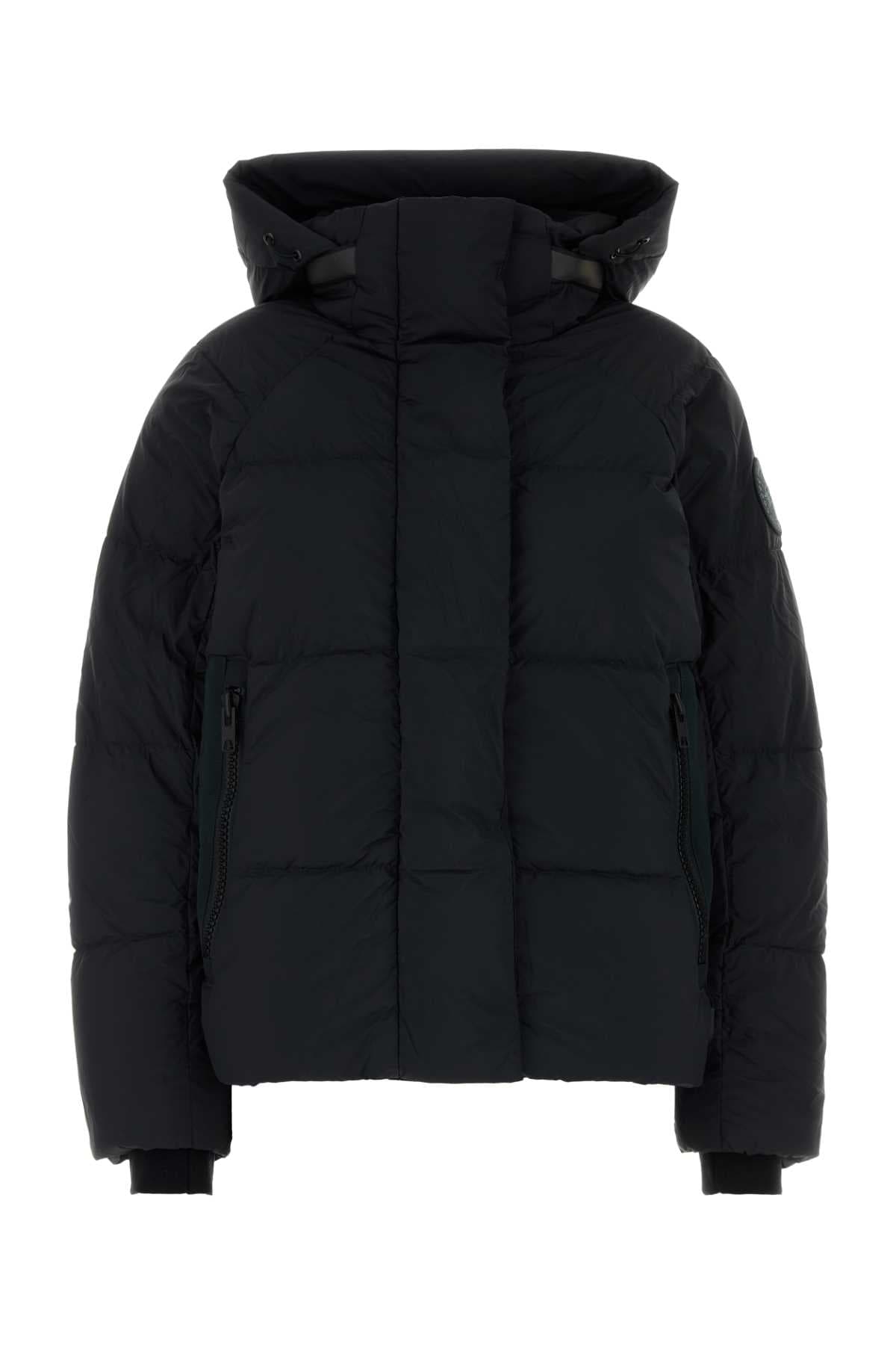 Black nylon Junction down jacket
