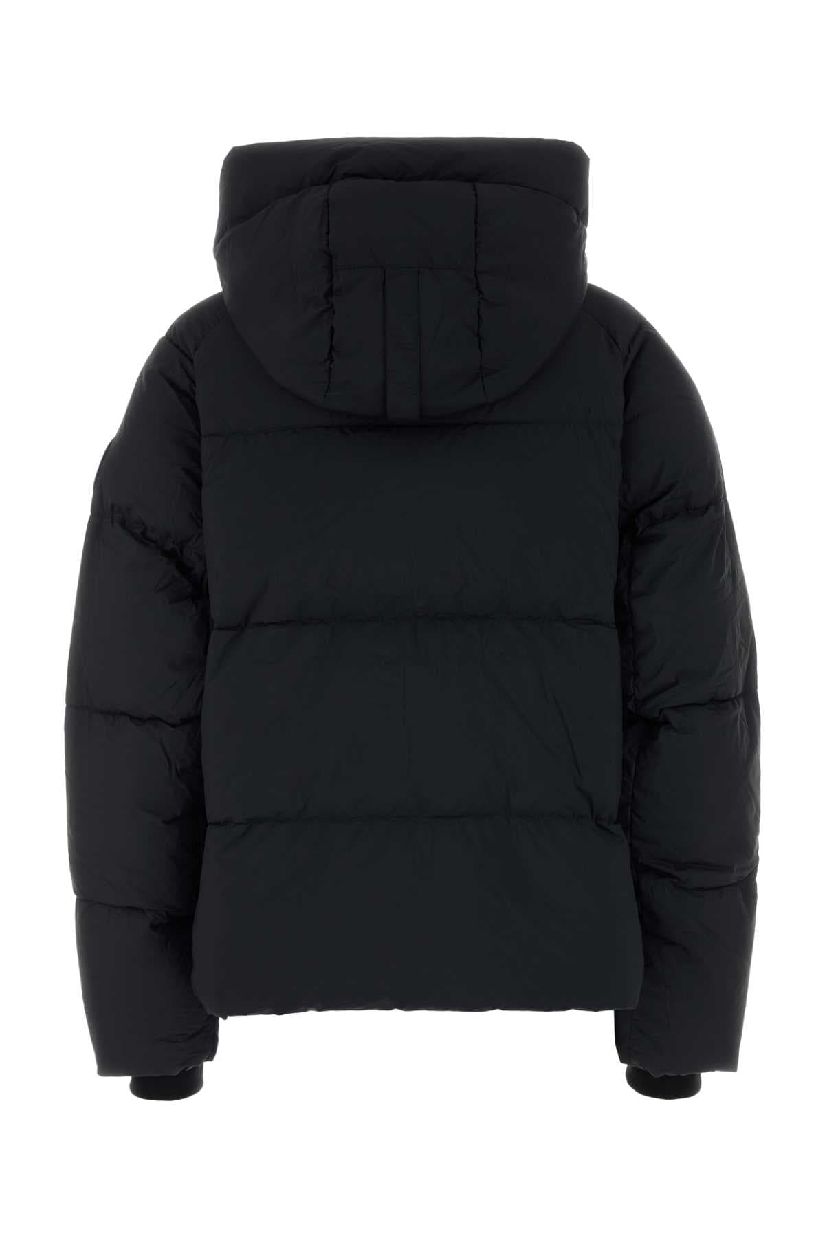 Black nylon Junction down jacket - мініатюра 2