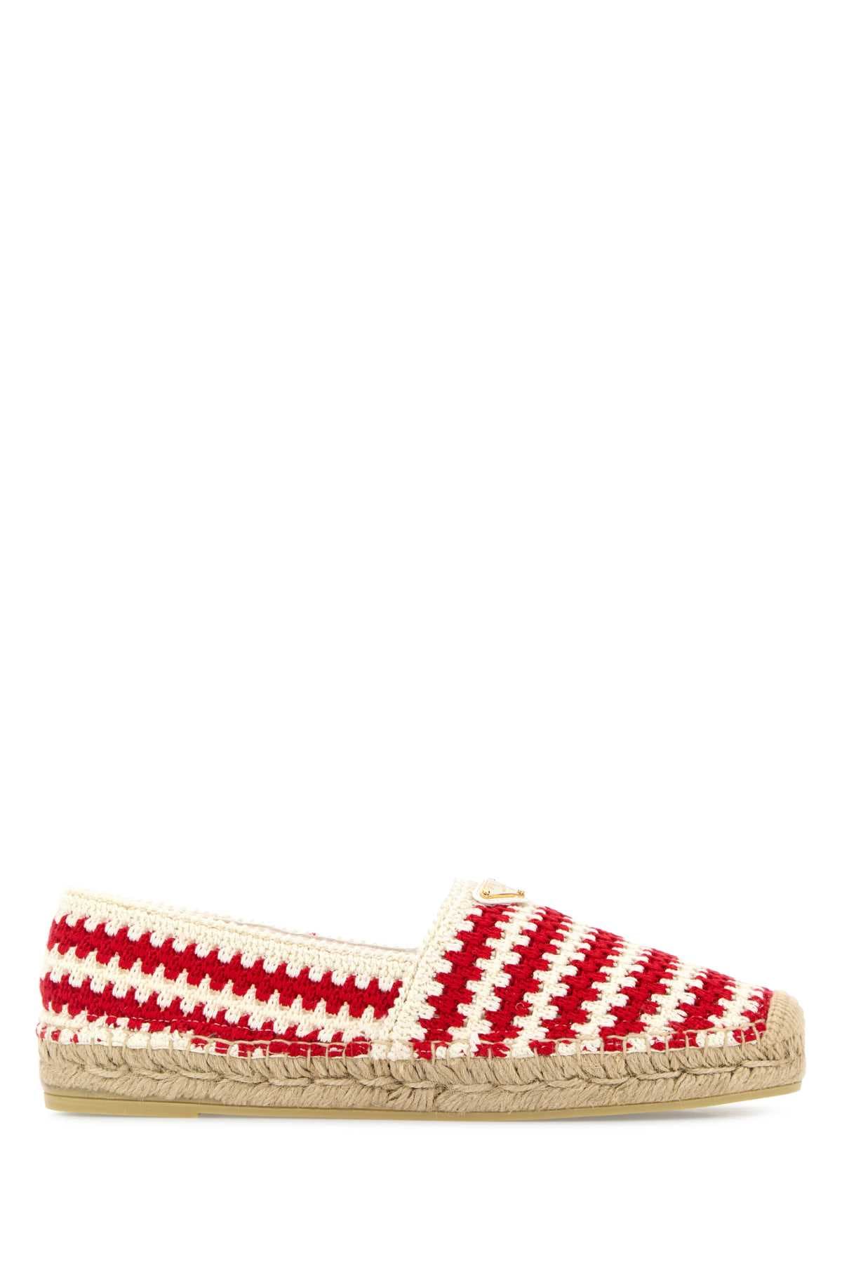 Two-tone crochet espadrilles