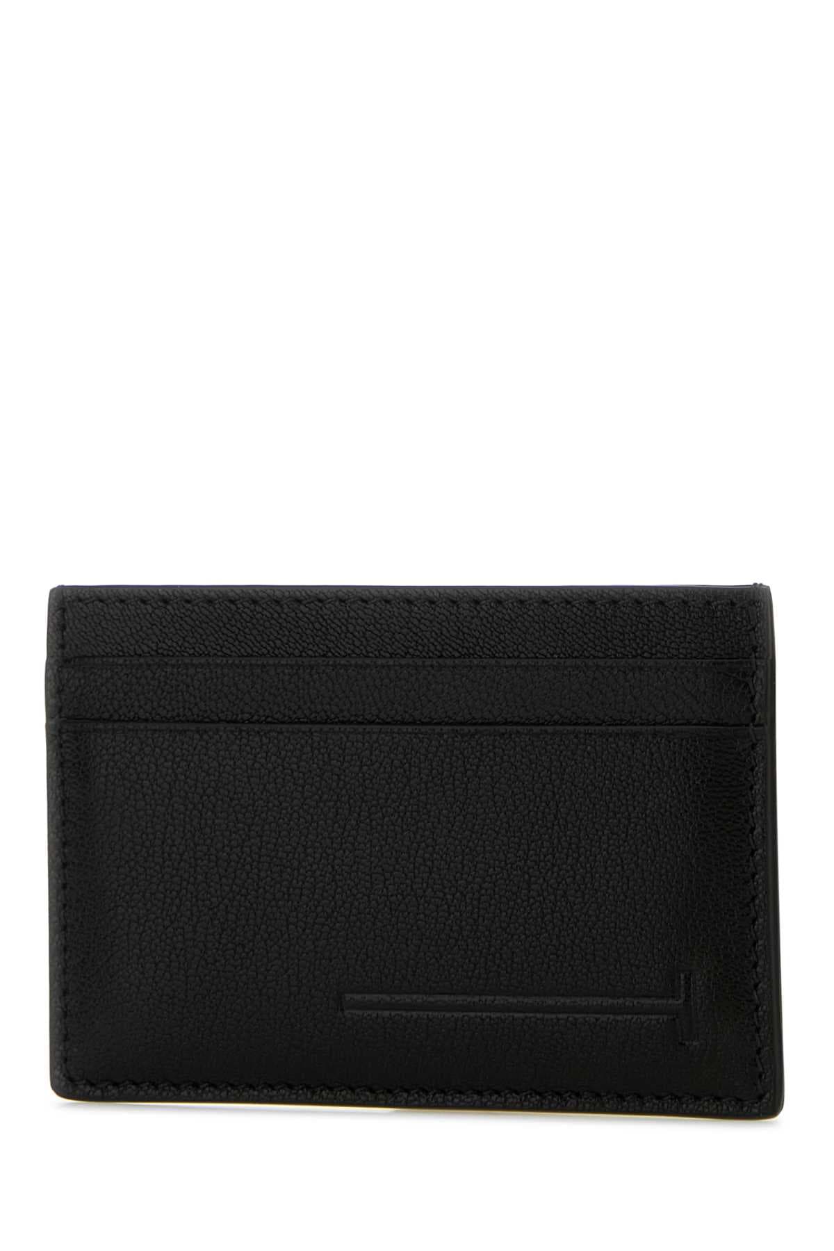 Black leather card holder - мініатюра 2