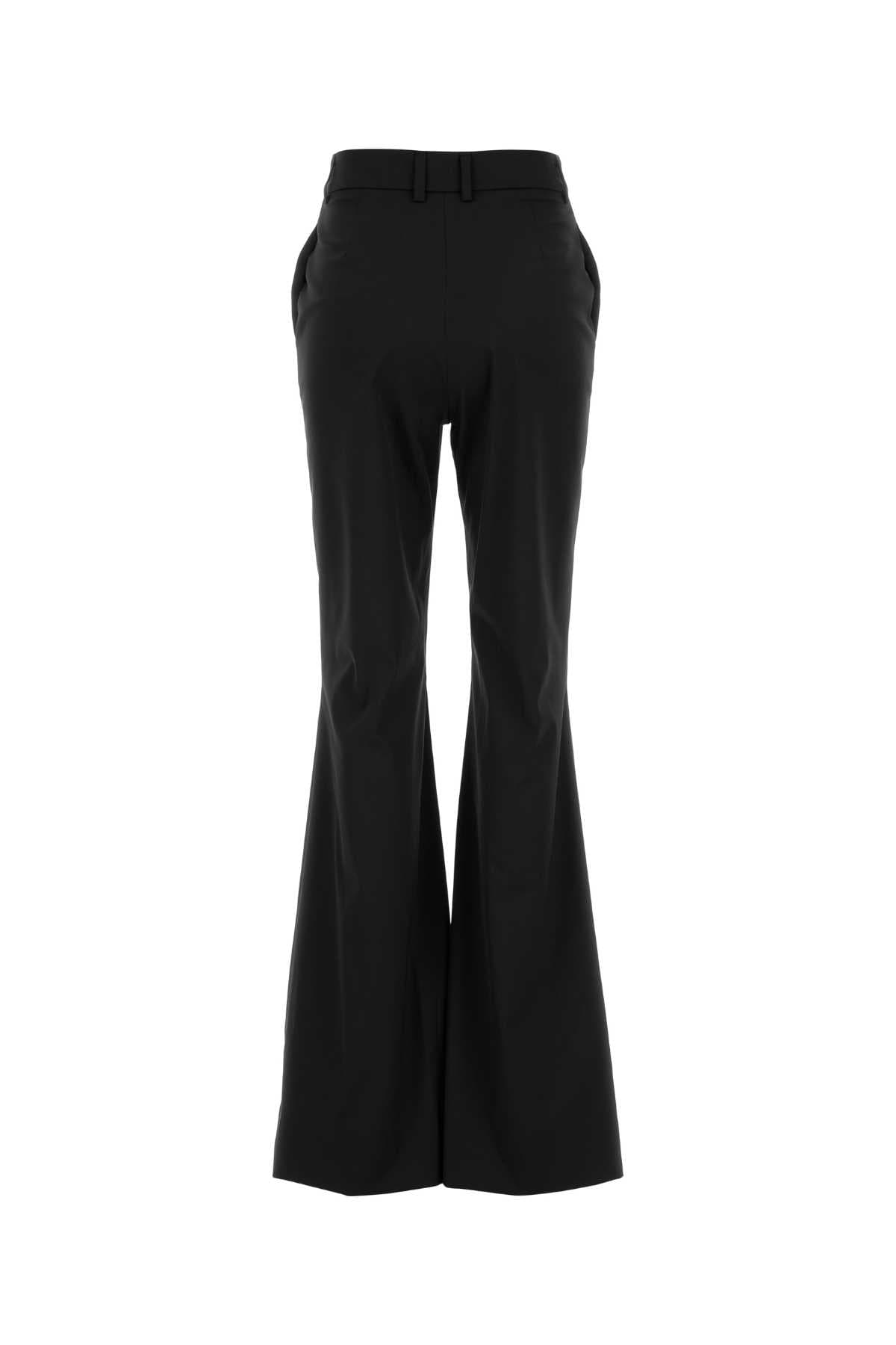 Black stretch polyester blend pant - мініатюра 2