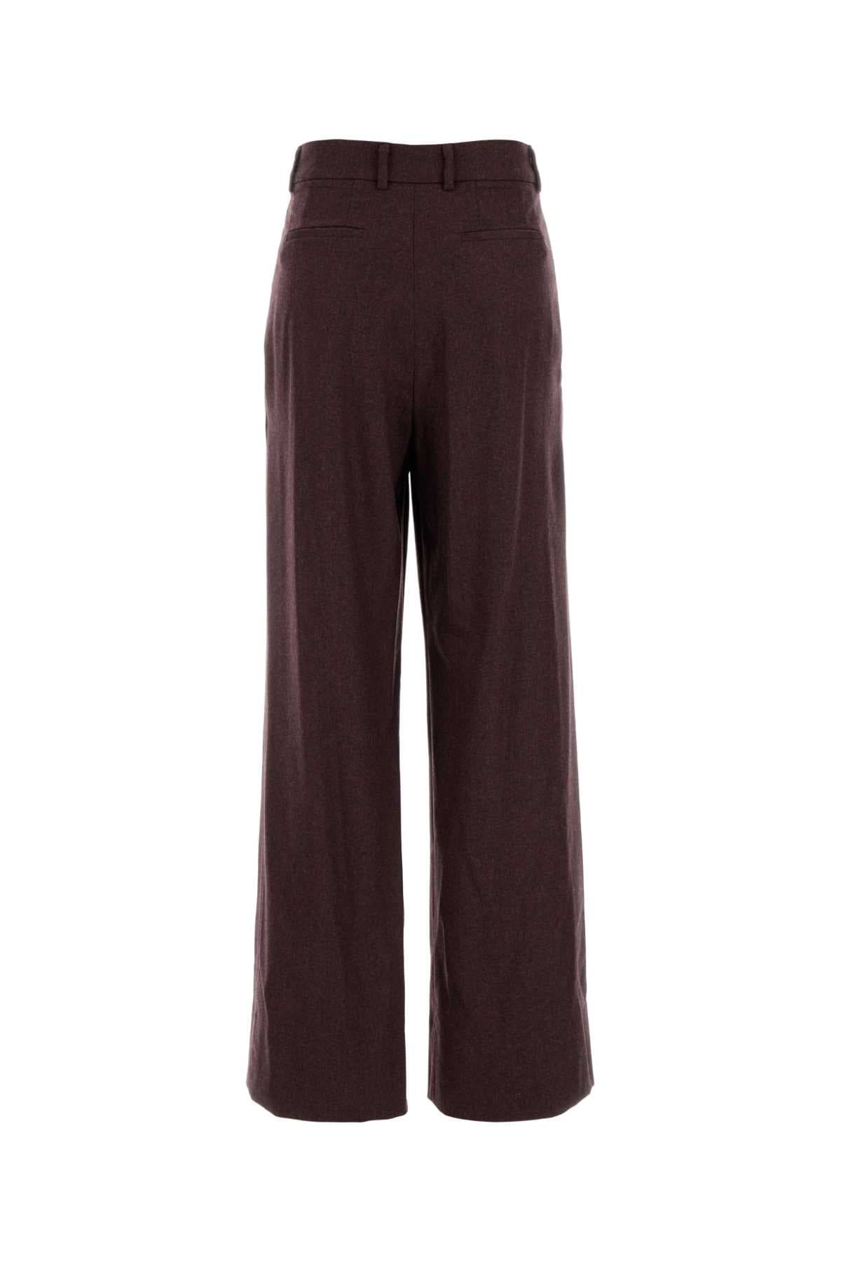 Grape stretch wool blend wide-leg pant - мініатюра 2