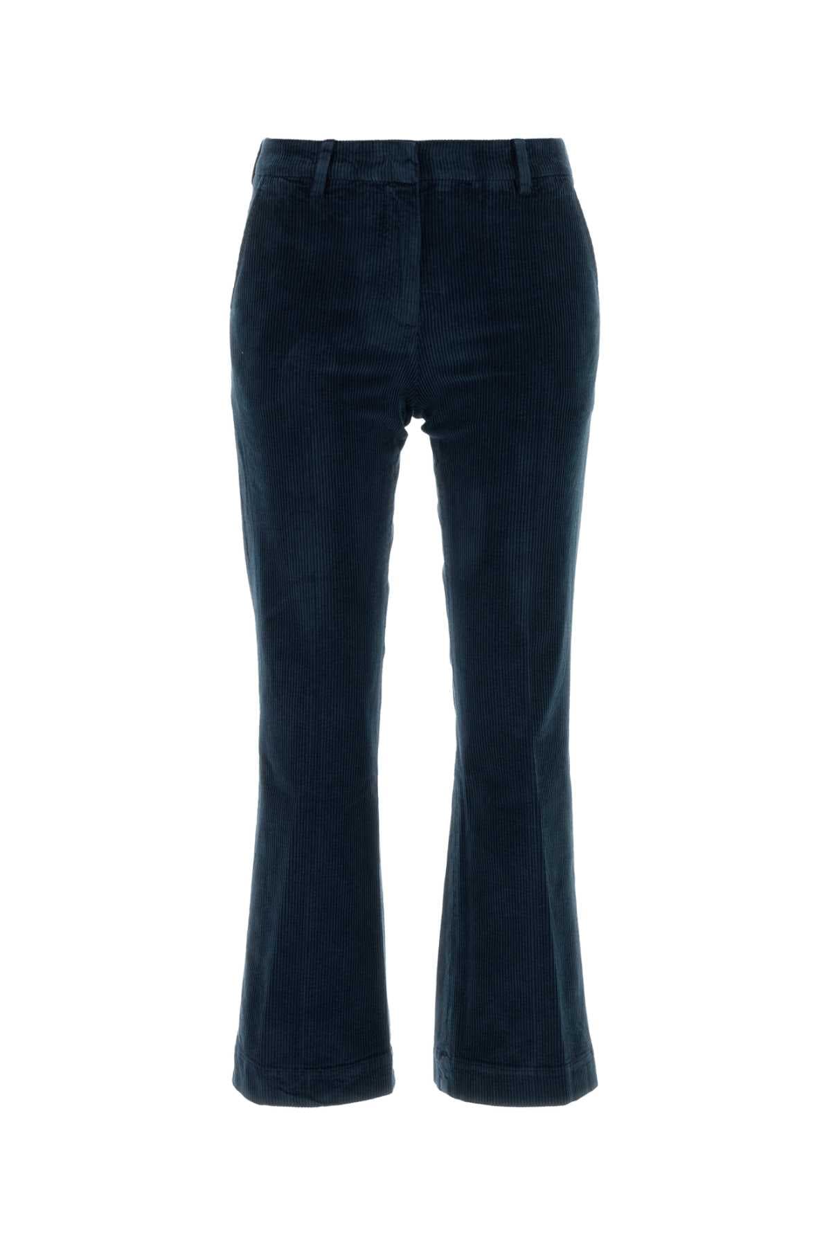 Blue stretch corduroy pant