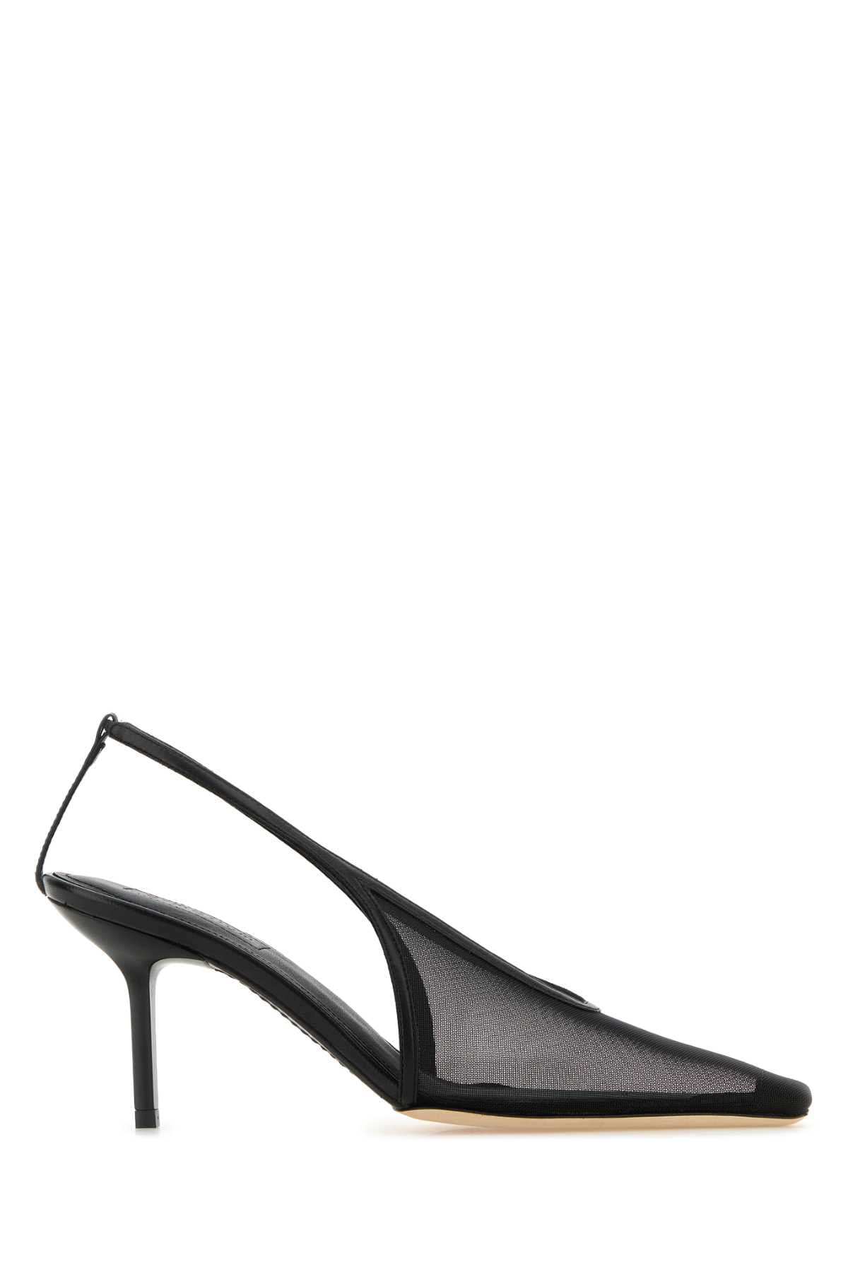 Black mesh Evelina pumps