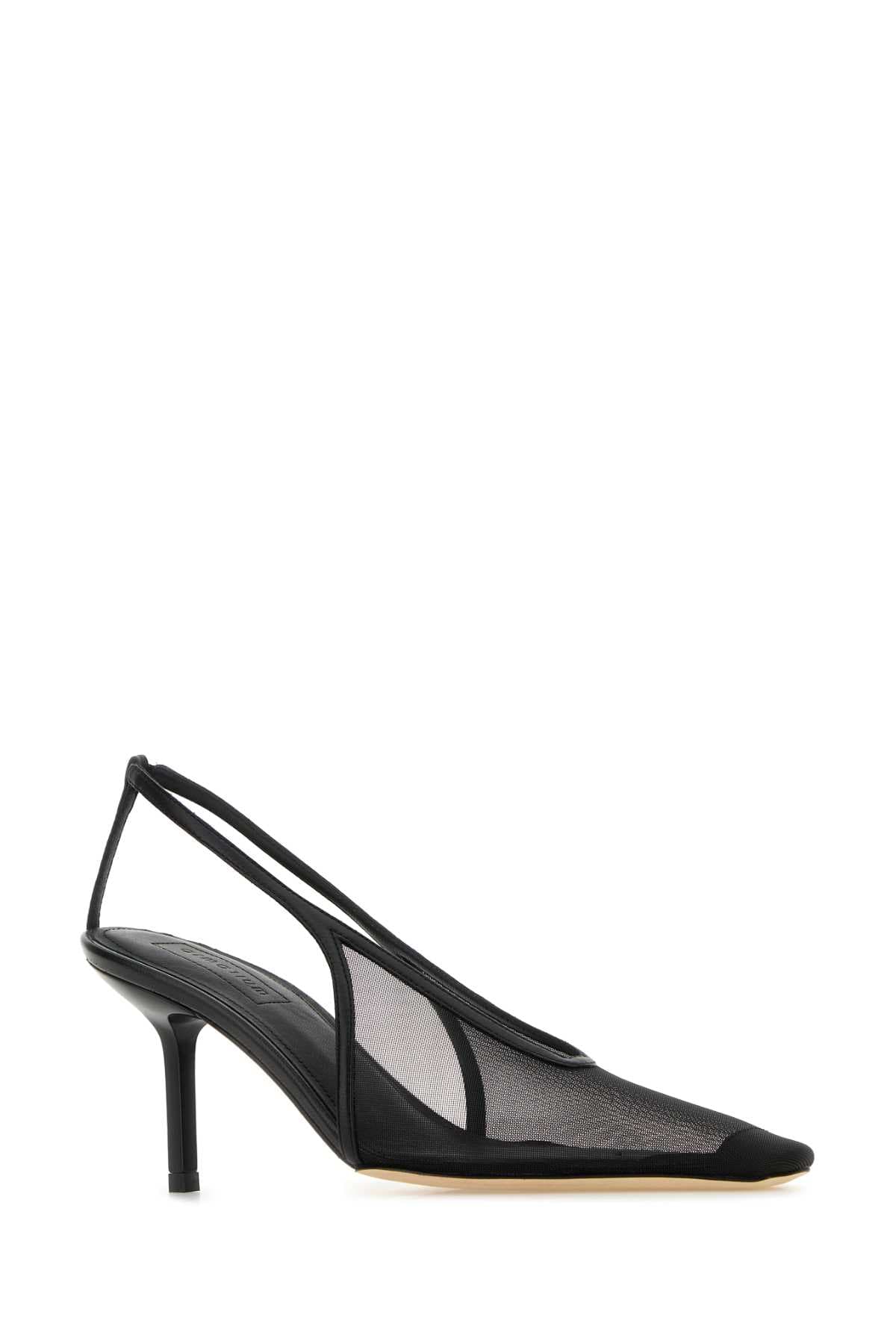 Black mesh Evelina pumps - мініатюра 2