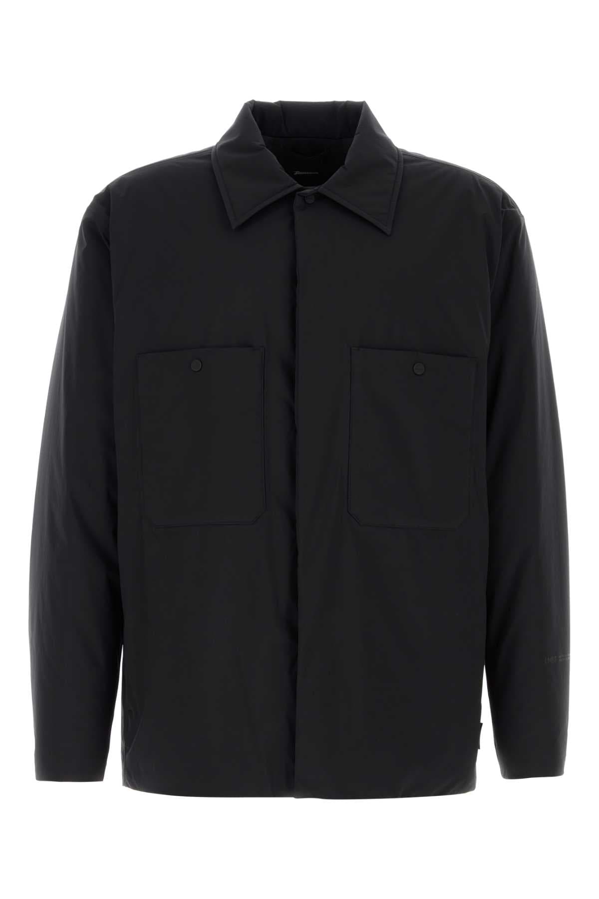 Midnight blue nylon padded jacket