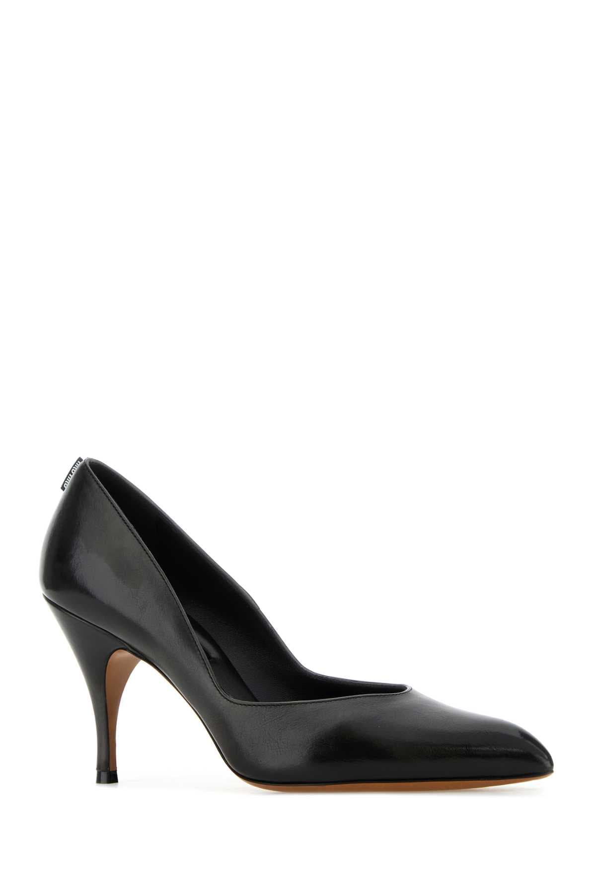 Black leather pumps - мініатюра 2