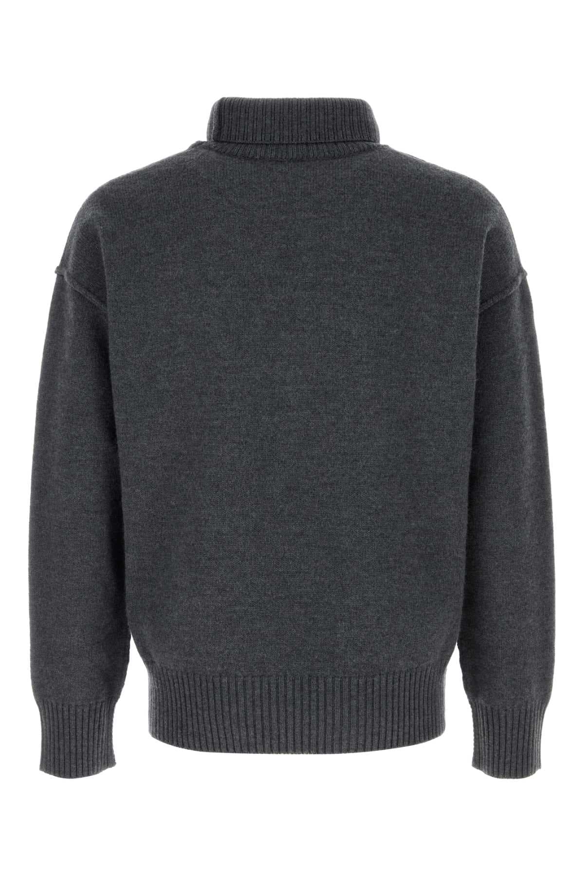 Dark grey wool sweater - мініатюра 2