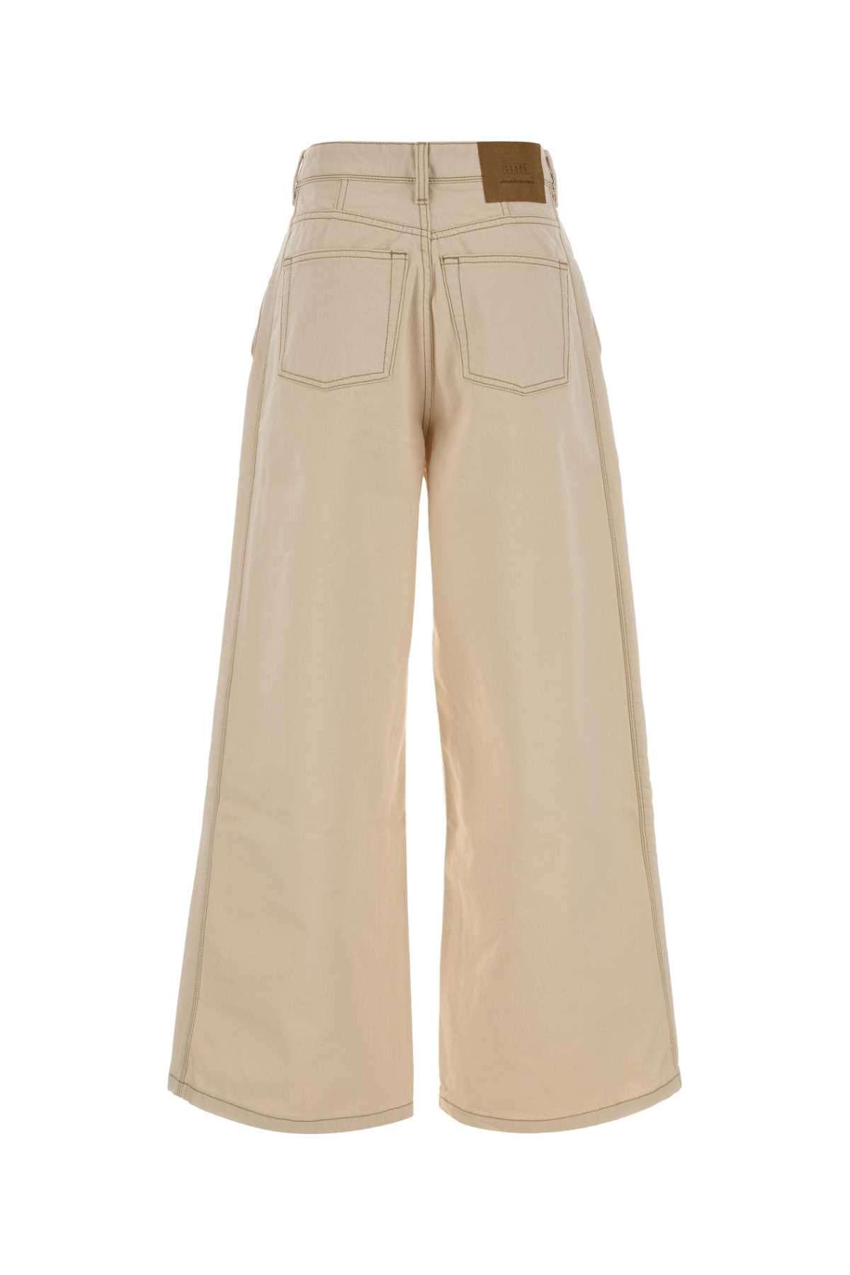 Sand denim wide-leg jeans - мініатюра 2