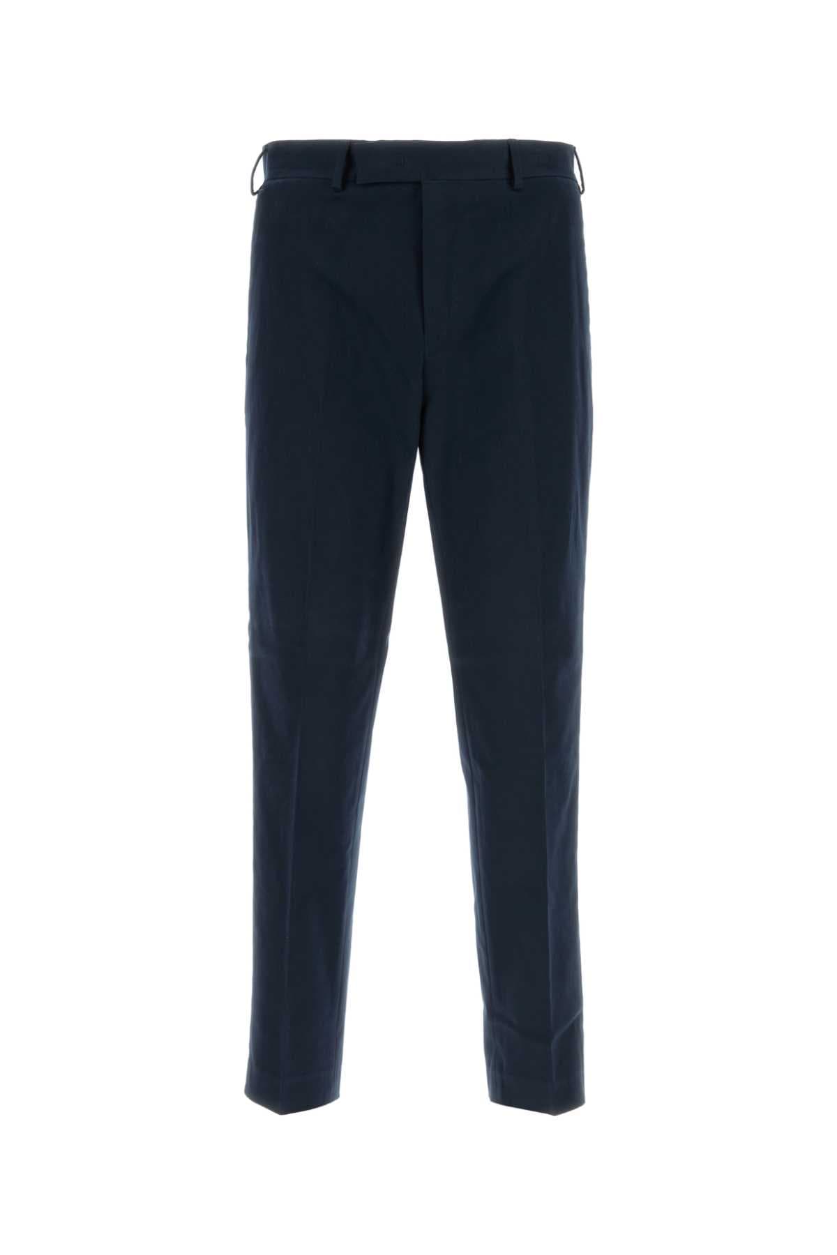 Navy blue stretch cotton pant