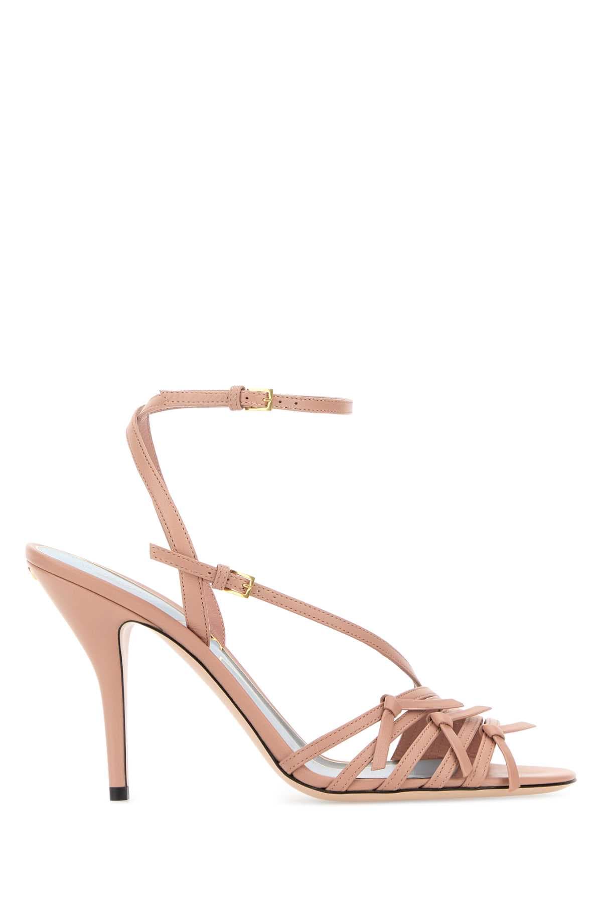 Pink nappa leather Nodine sandals