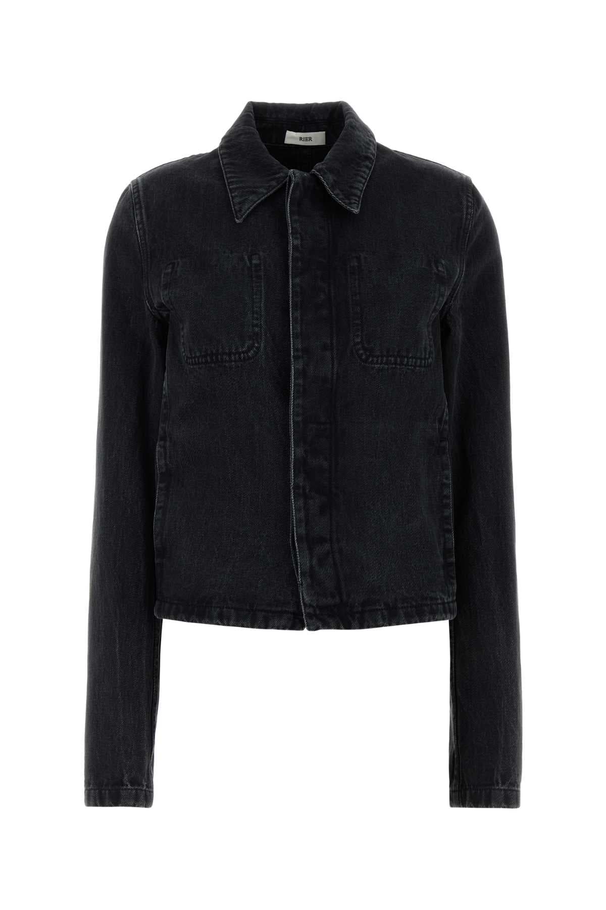 Black denim jacket