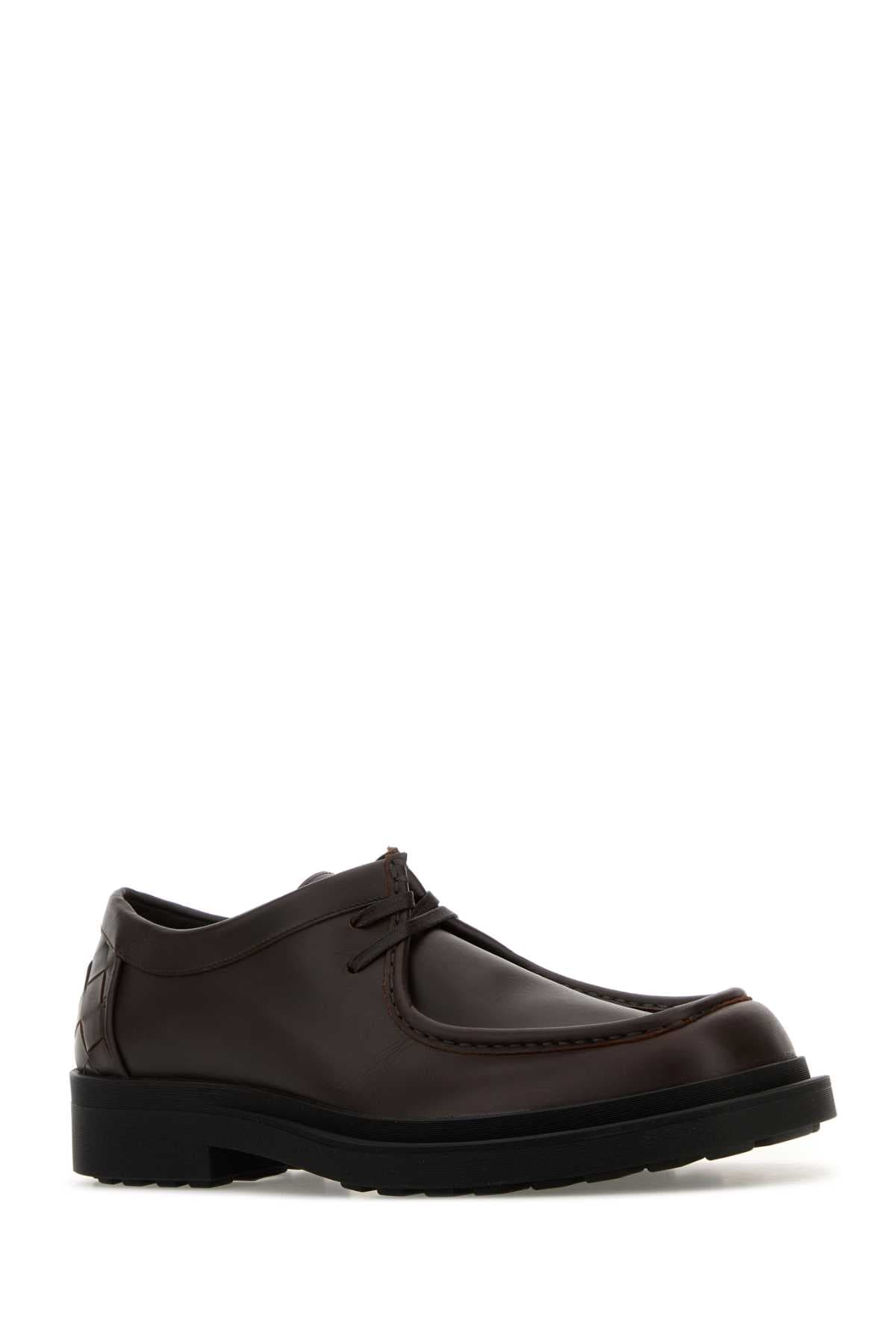 Dark brown leather Ben lace-up shoes - мініатюра 2