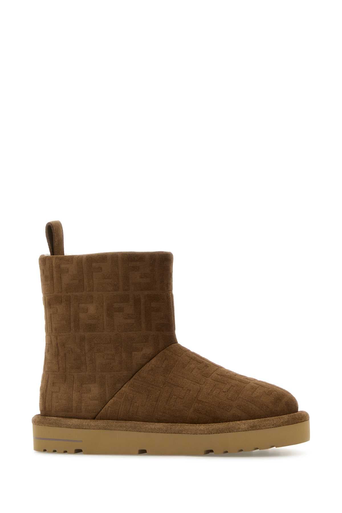 Brown suede ankle boots - мініатюра 2