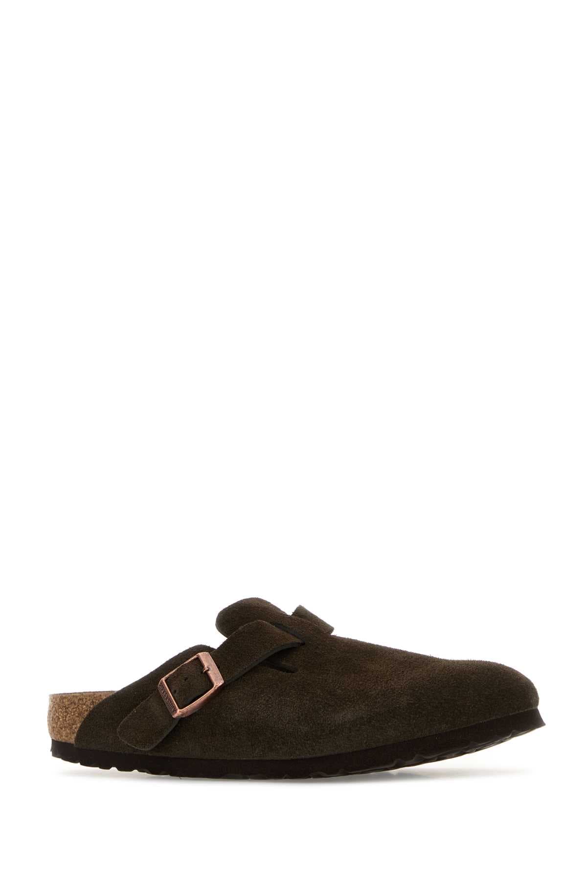 Dark brown suede Boston slippers - мініатюра 2