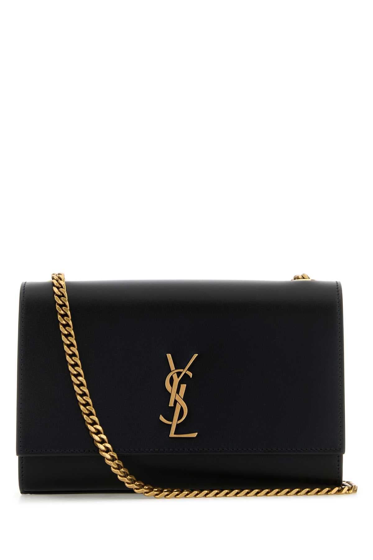 Black leather Kate crossbody bag