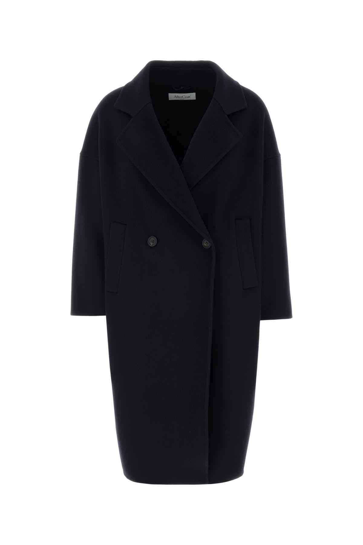 Midnight blue wool blend coat