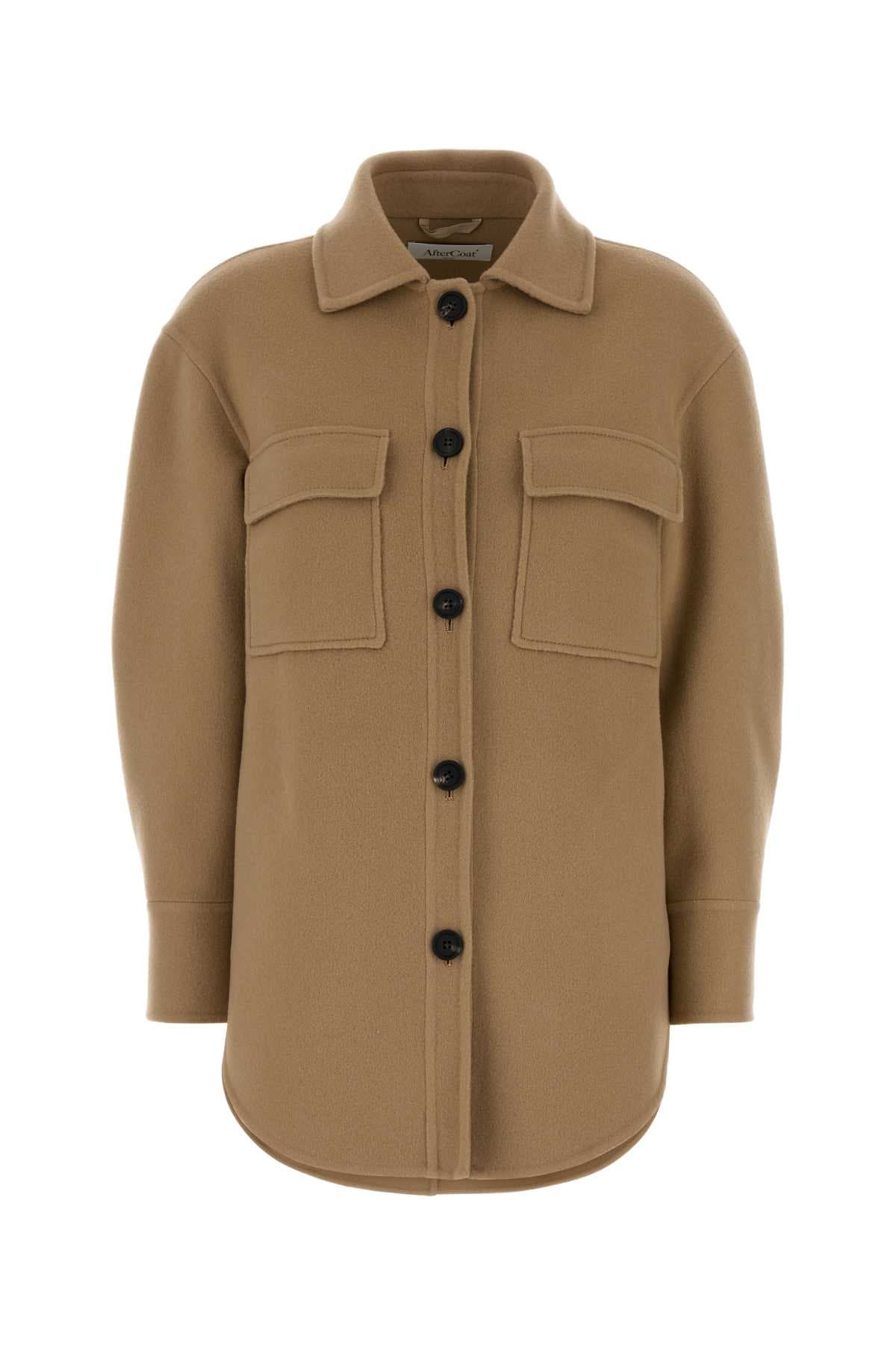 Beige wool blend coat