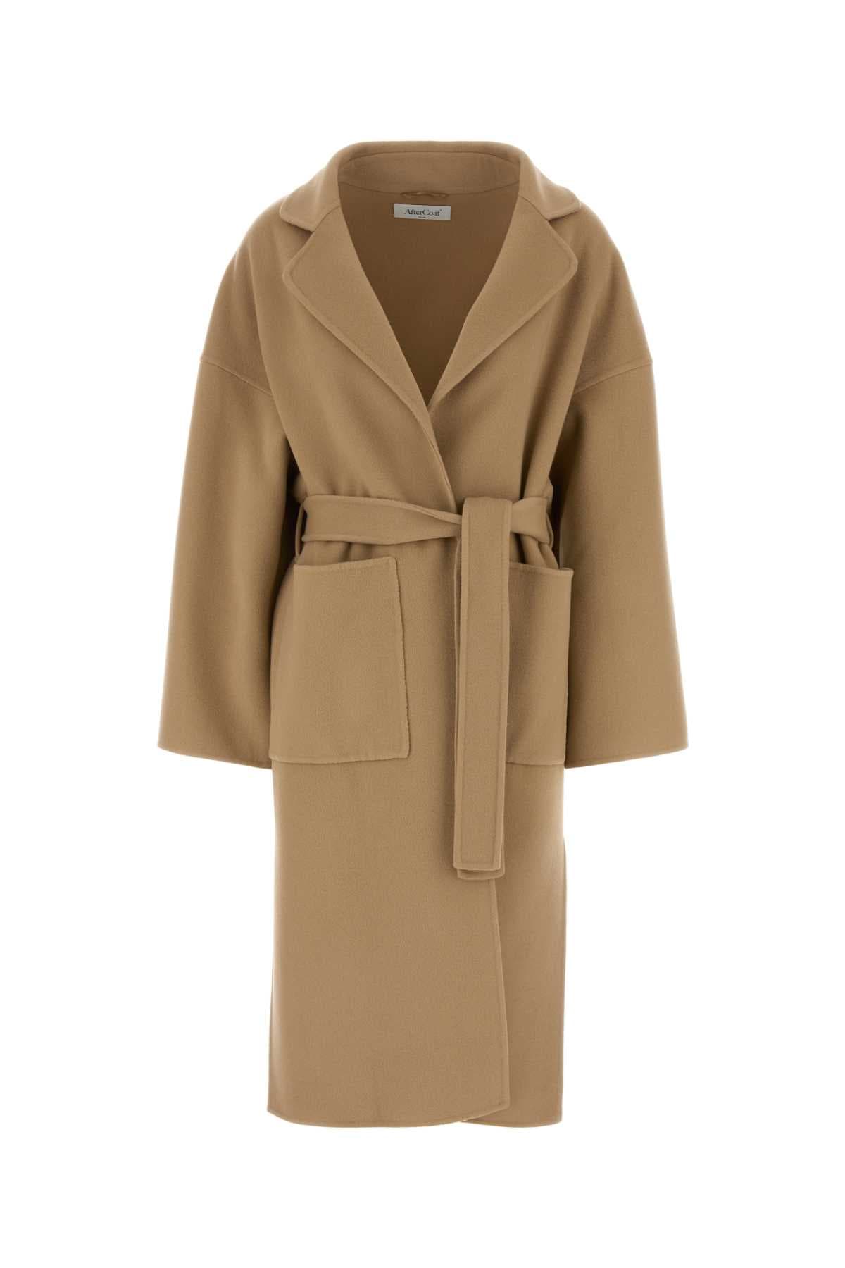 Camel wool blend coat