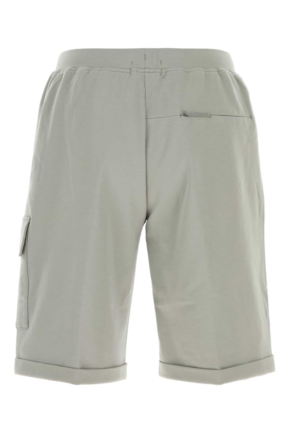 Grey stretch cotto bermuda shorts - мініатюра 2